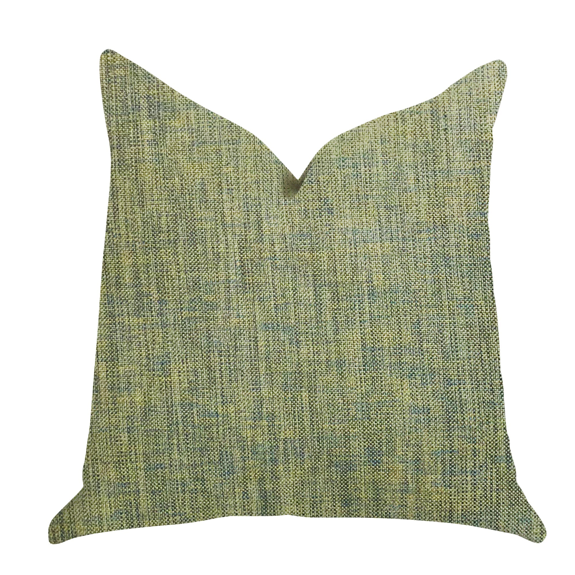 Mango Bliss Luxury Throw Pillow in Green and Yellow Tones-0