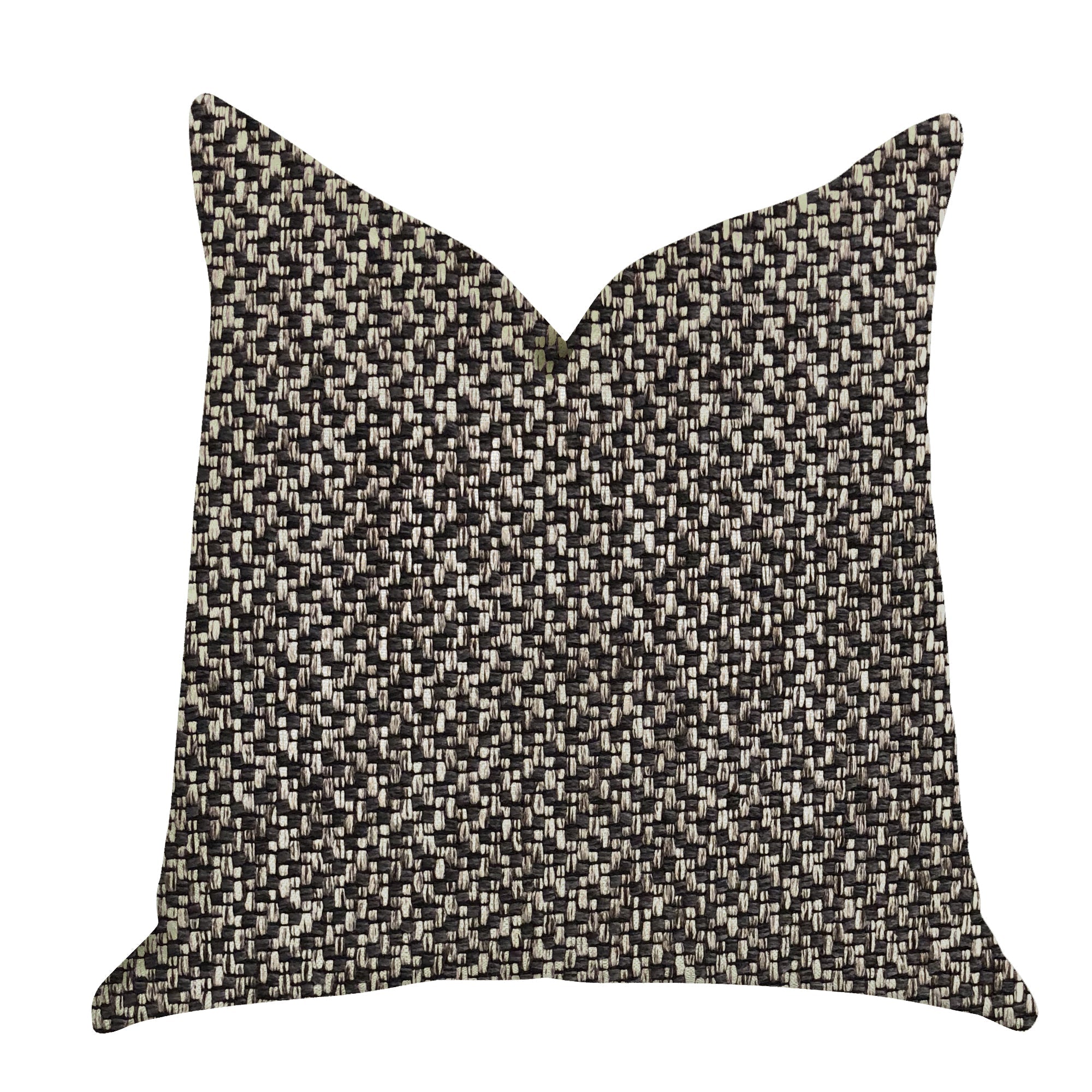 Salt and Pepper Luxury Throw Pillow in Grey and Black Tones-0