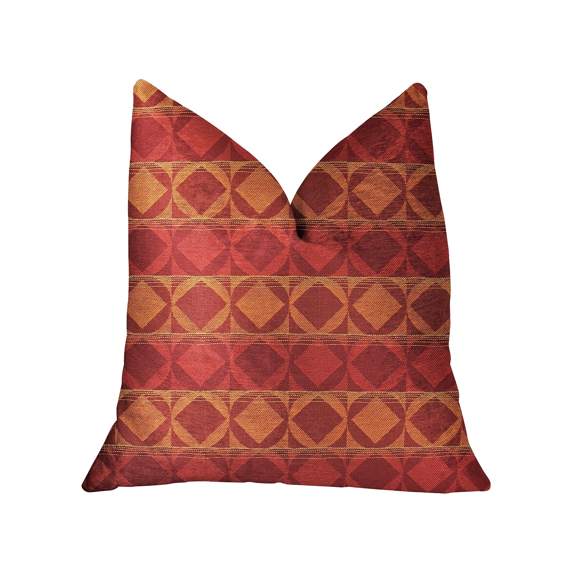 Celestial Red and Orange Luxury Throw Pillow-0