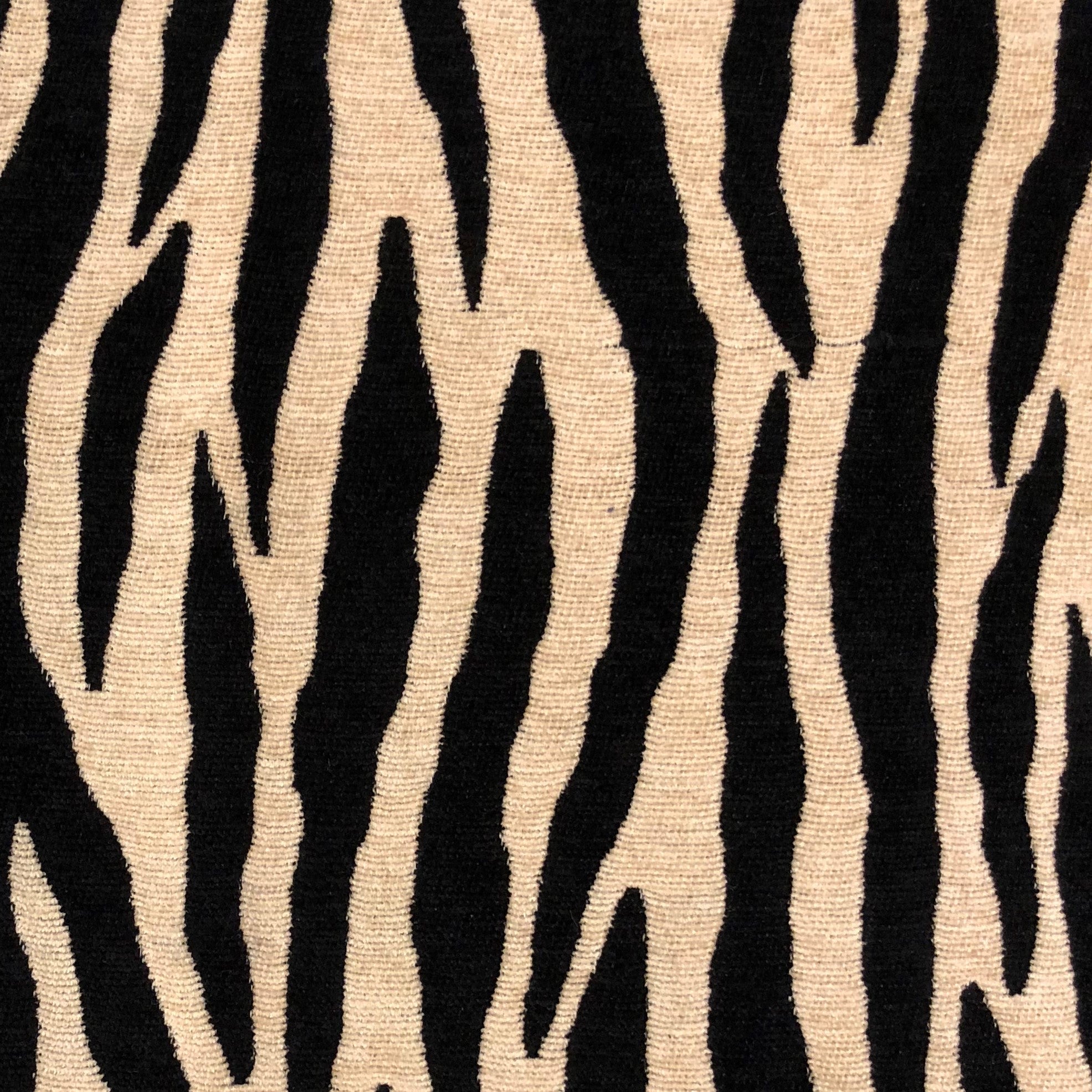 Zippy Zebra Black and Beige Luxury Throw Pillow-2