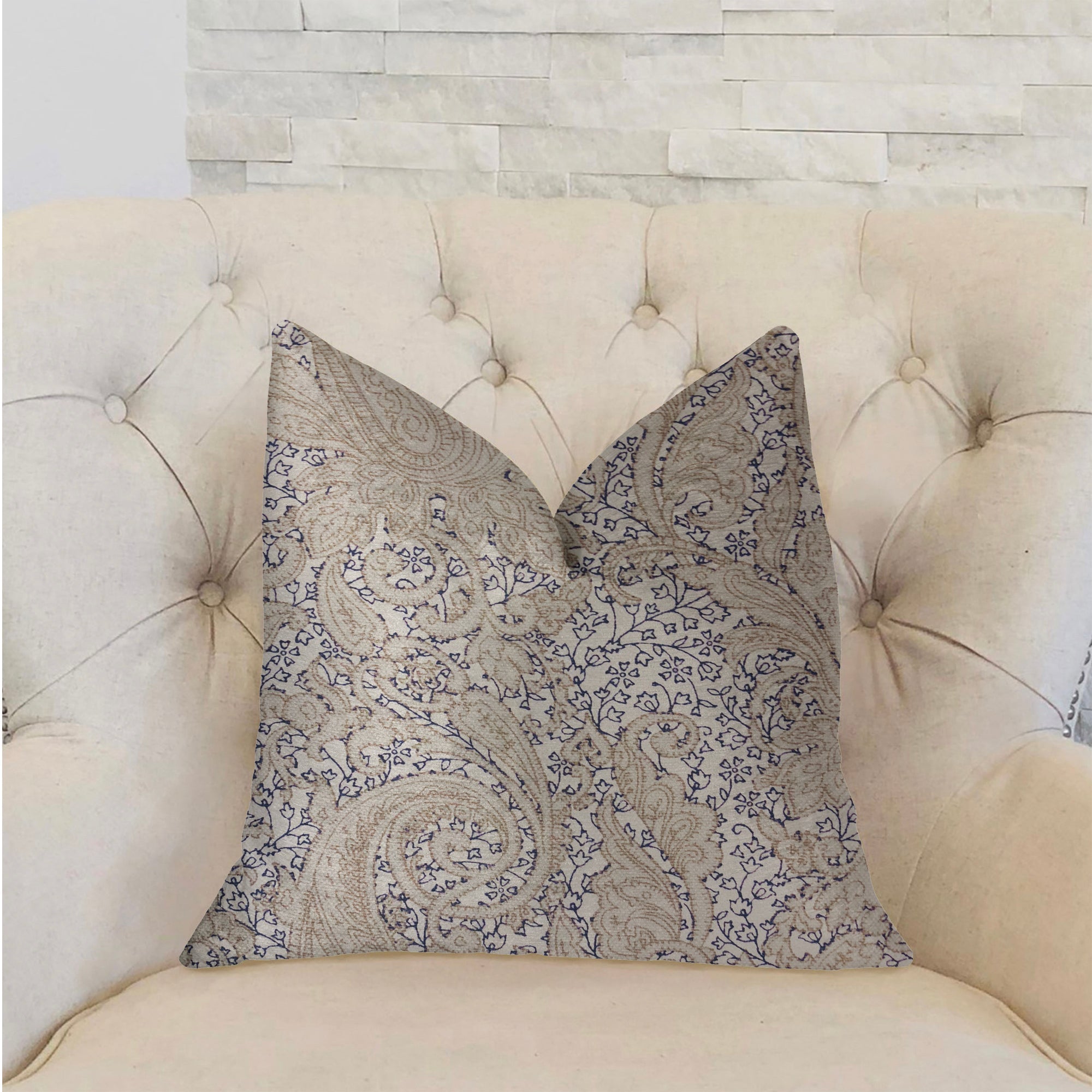 Quartz Skye Beige Luxury Throw Pillow-1