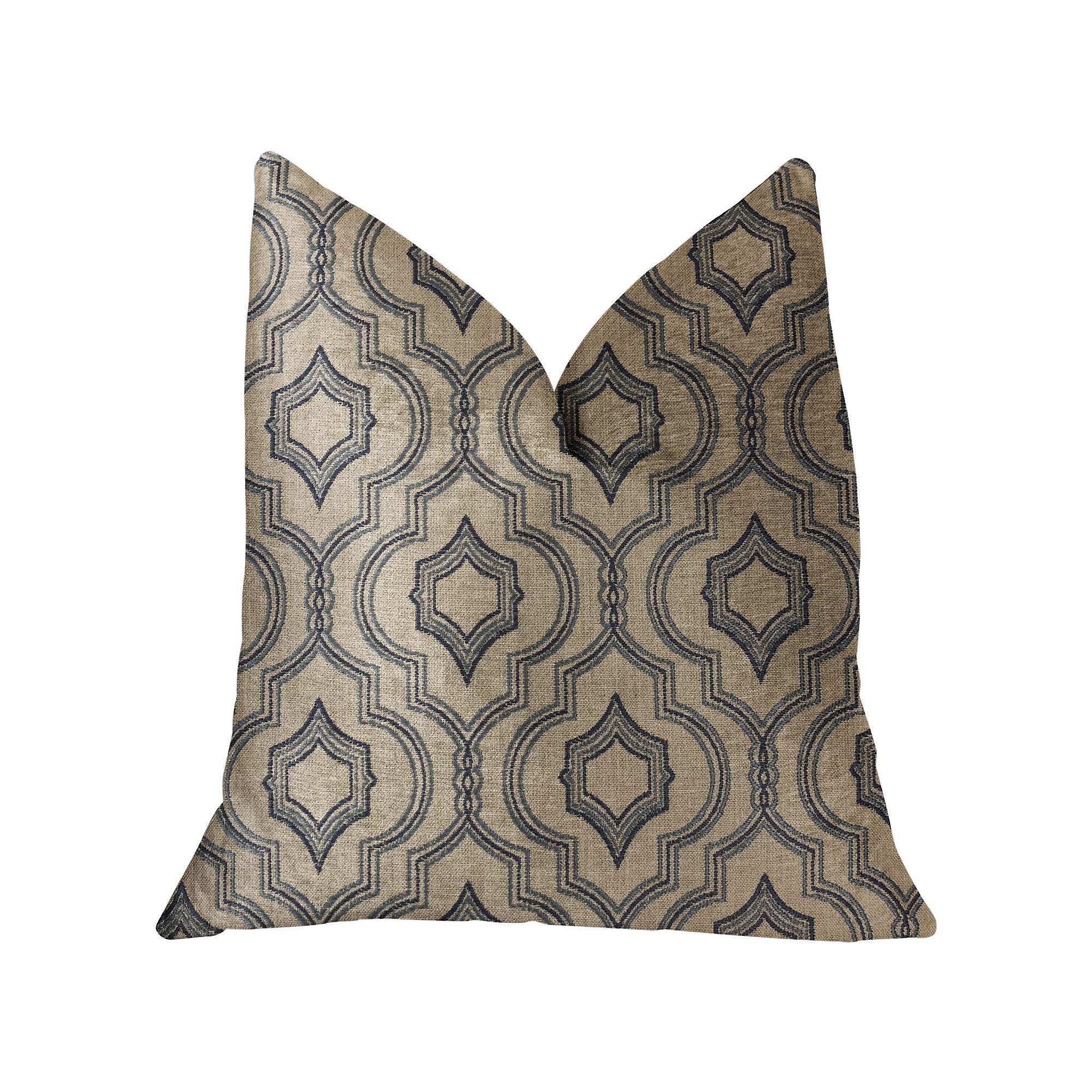 Anise Black and Beige Luxury Throw Pillow-0