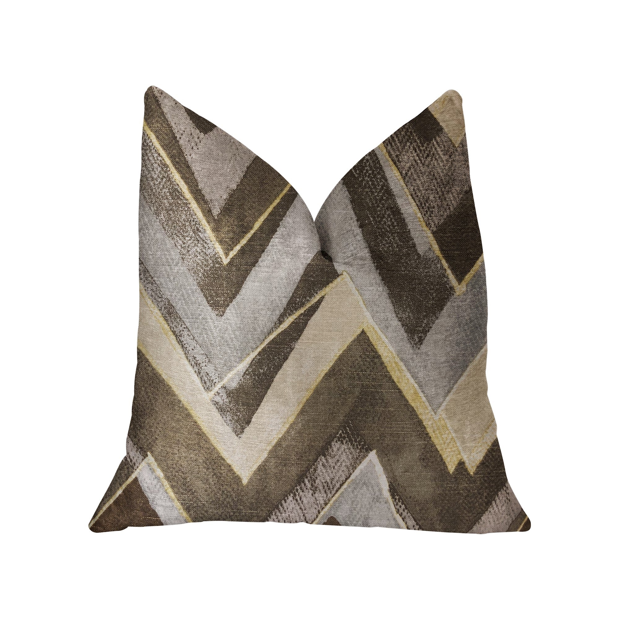 Badger Cove Brown Luxury Throw Pillow-0