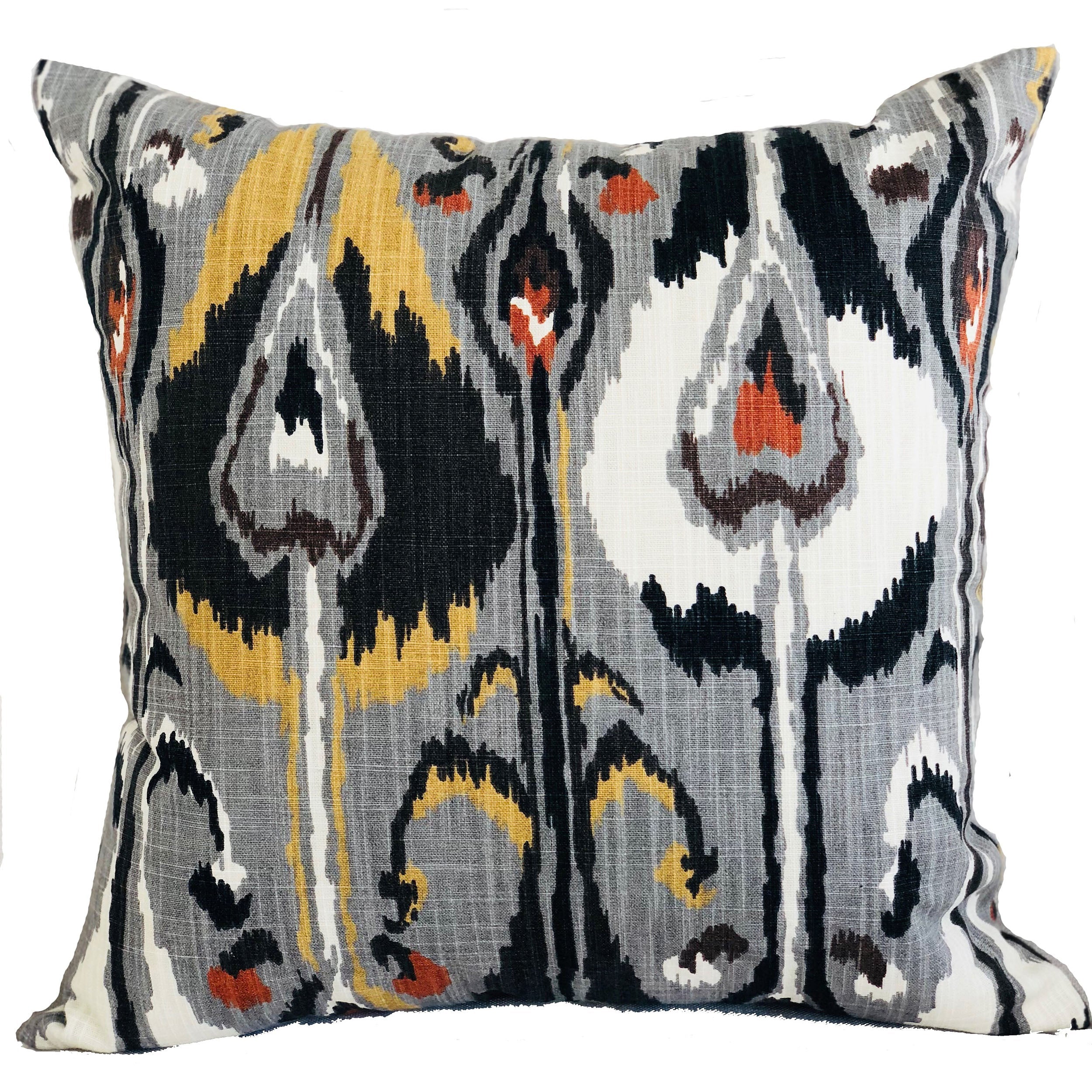 Tigerlily Gray Luxury Throw Pillow-0