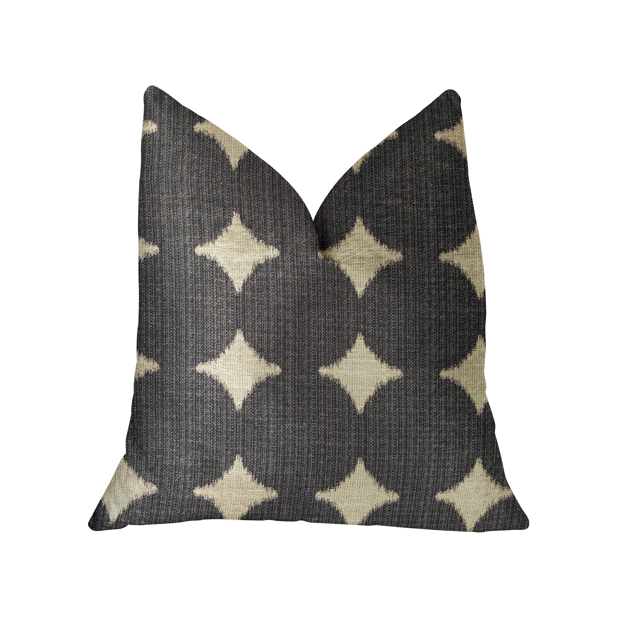 Savannah Black and Beige Luxury Throw Pillow-0