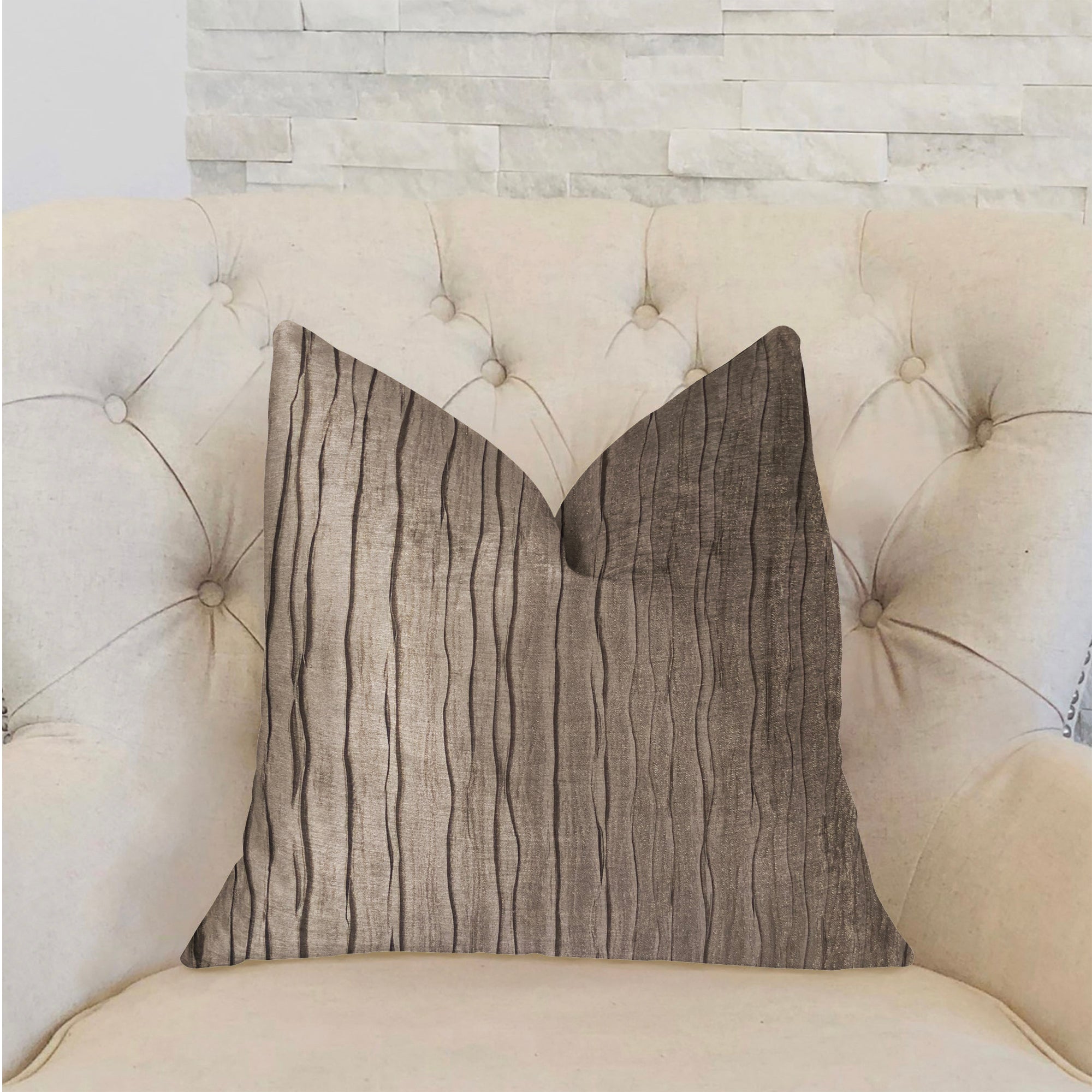 Solitude Gray Luxury Throw Pillow-1