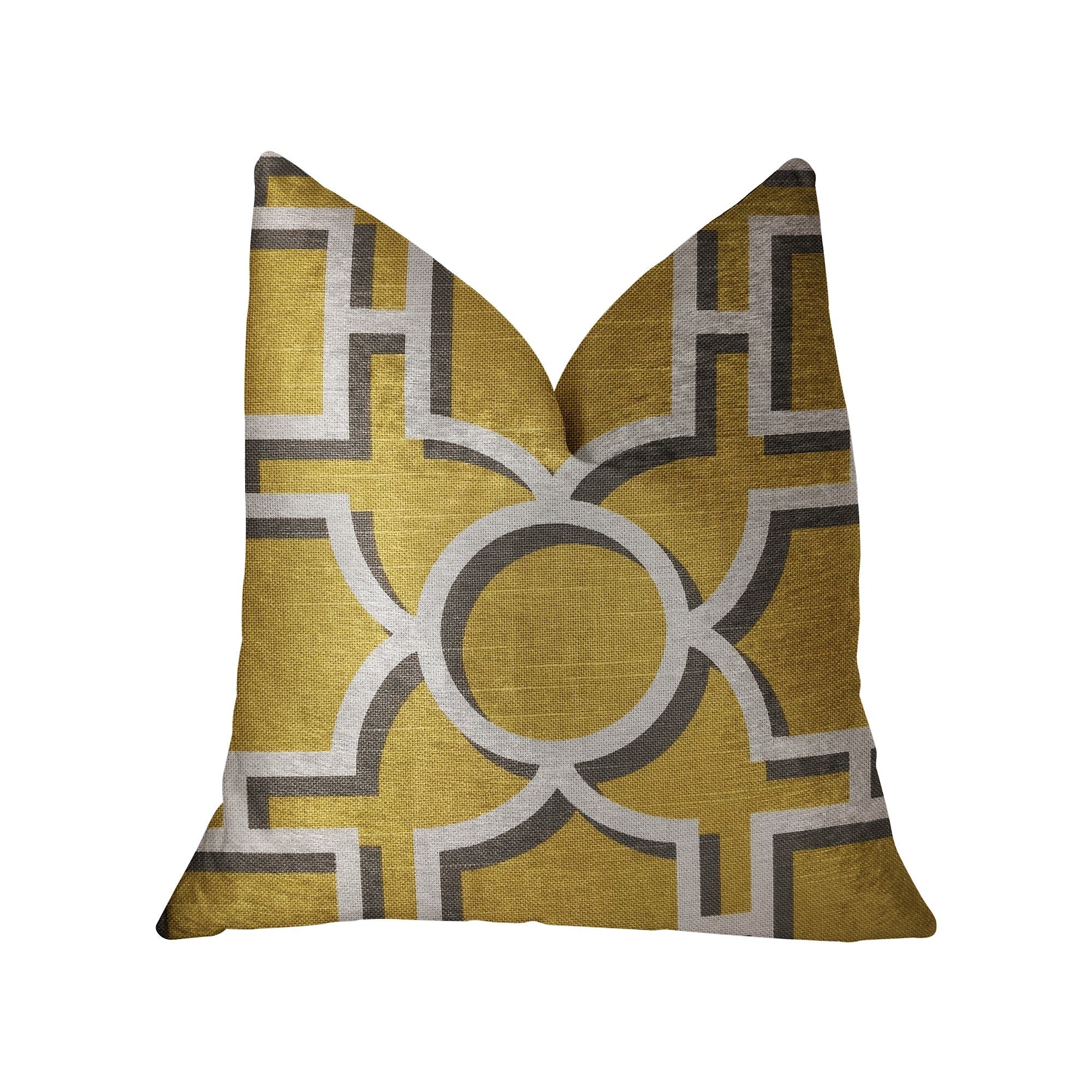 Crane Enclave Yellow, Beige and Gray Luxury Throw Pillow-0