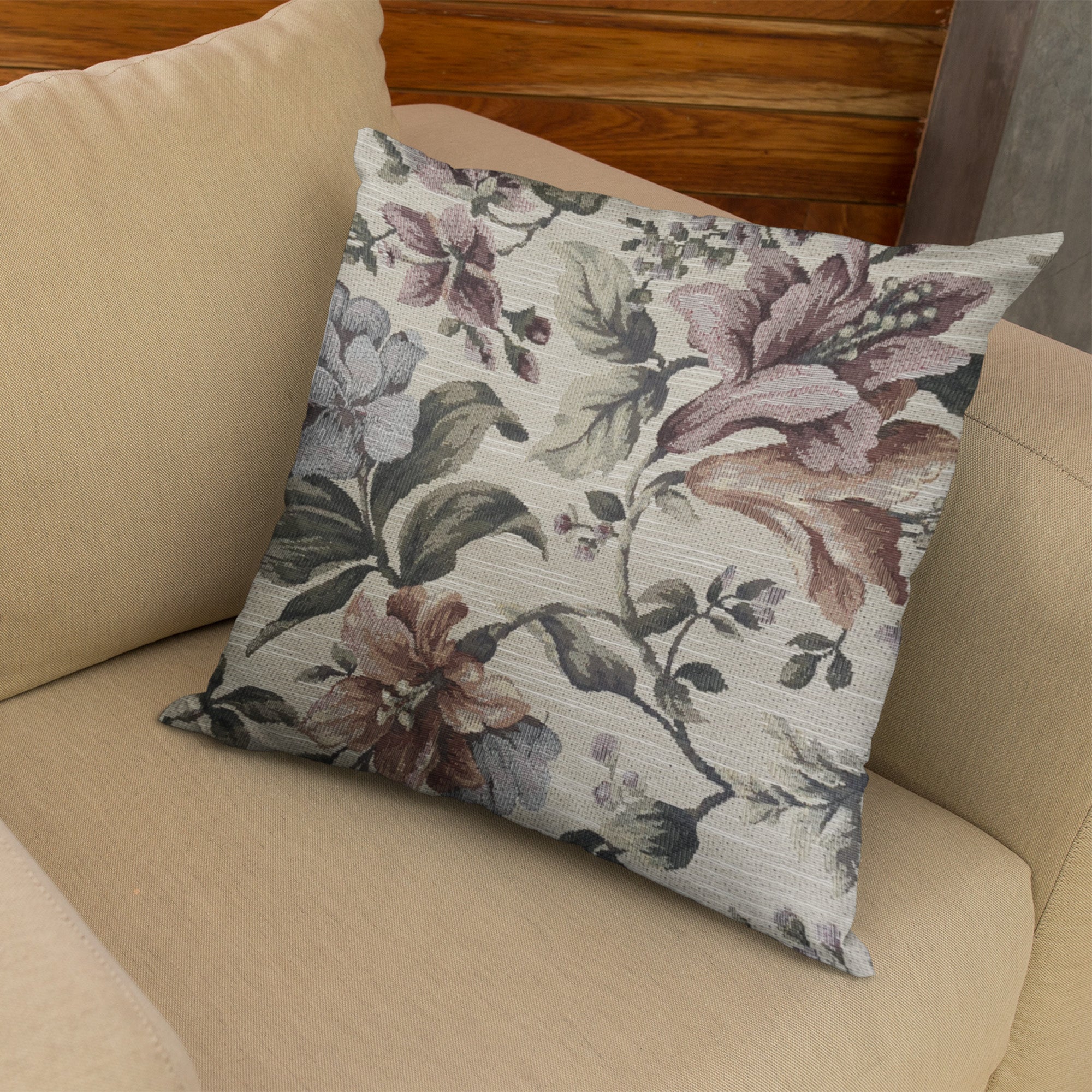 Harmony Meadows  Multicolor Luxury Throw Pillow-1