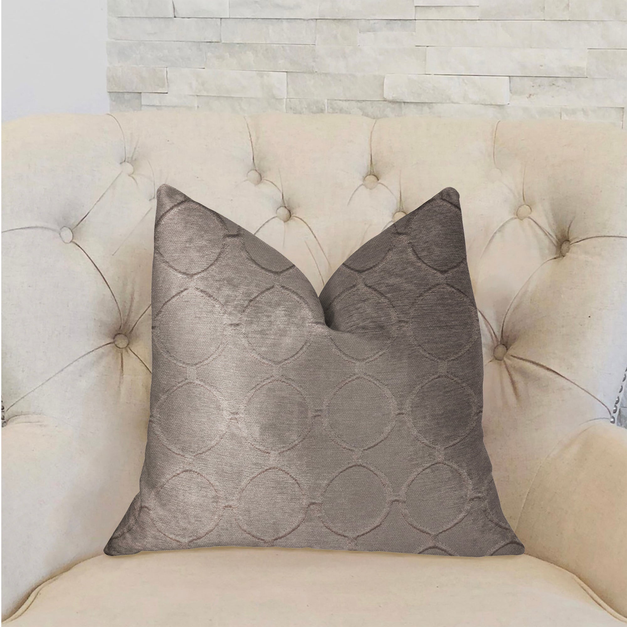 Moonlight Beige Luxury Throw Pillow-1