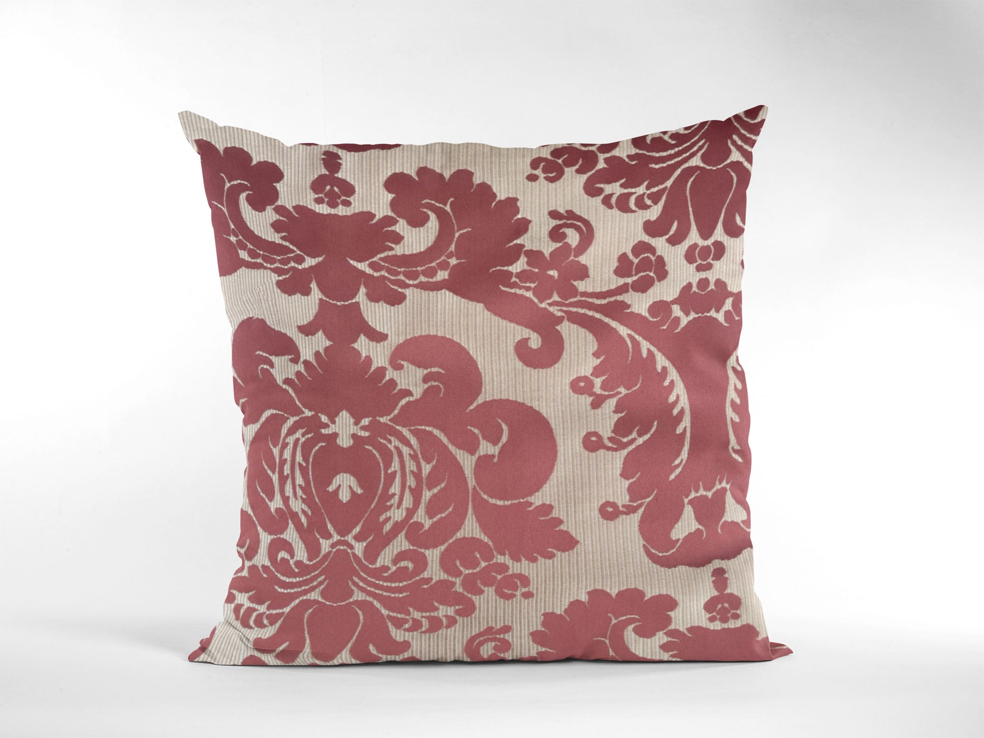 Sacred Shield Red and Beige Luxury Throw Pillow-2