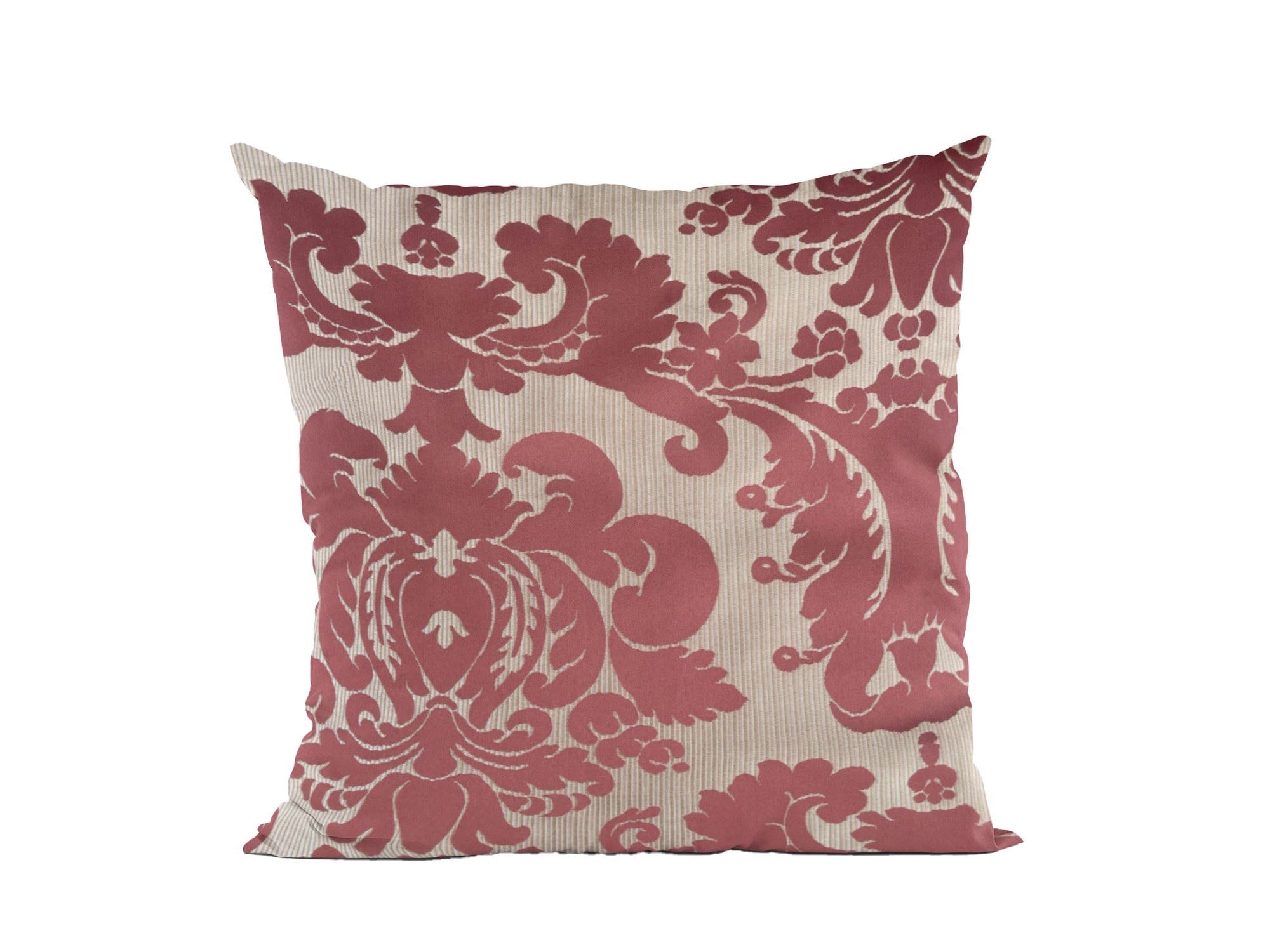 Sacred Shield Red and Beige Luxury Throw Pillow-0