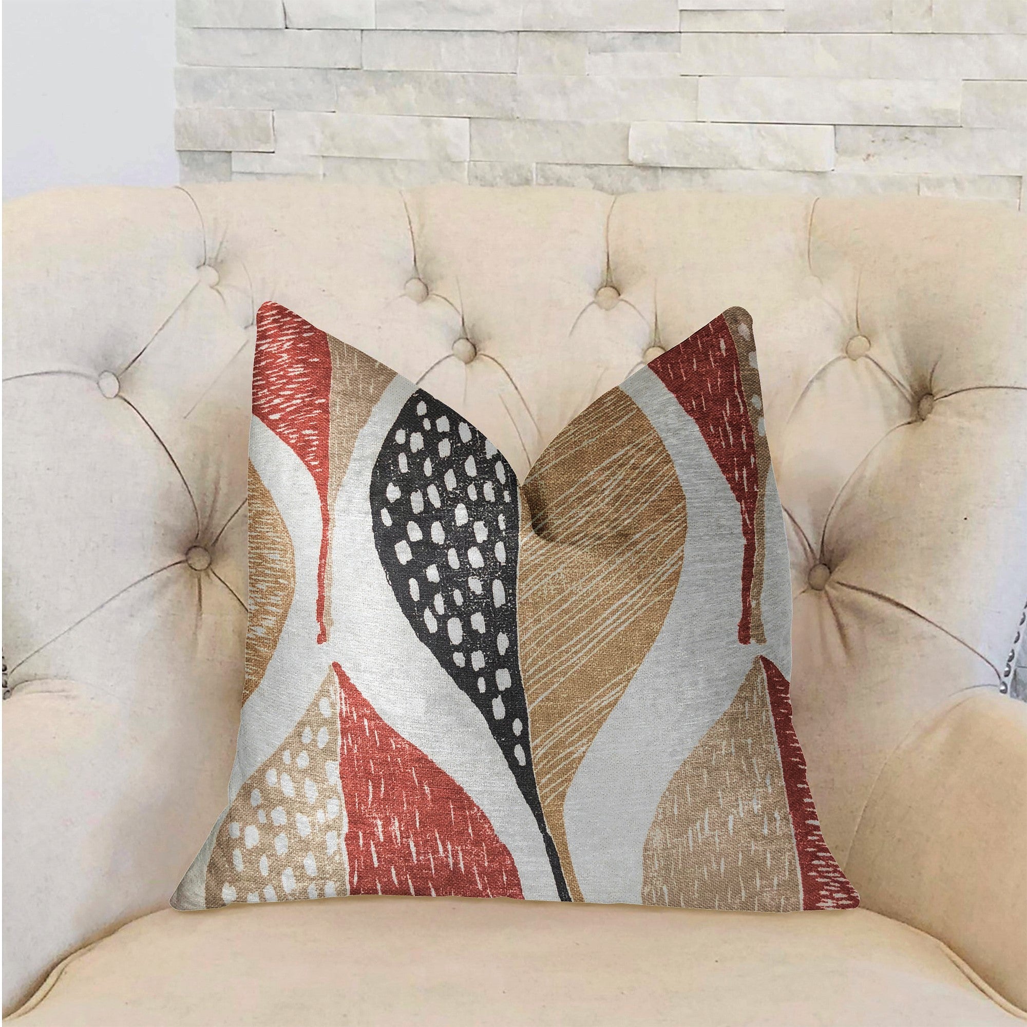 Oak Valley Multicolor Luxury Throw Pillow-1