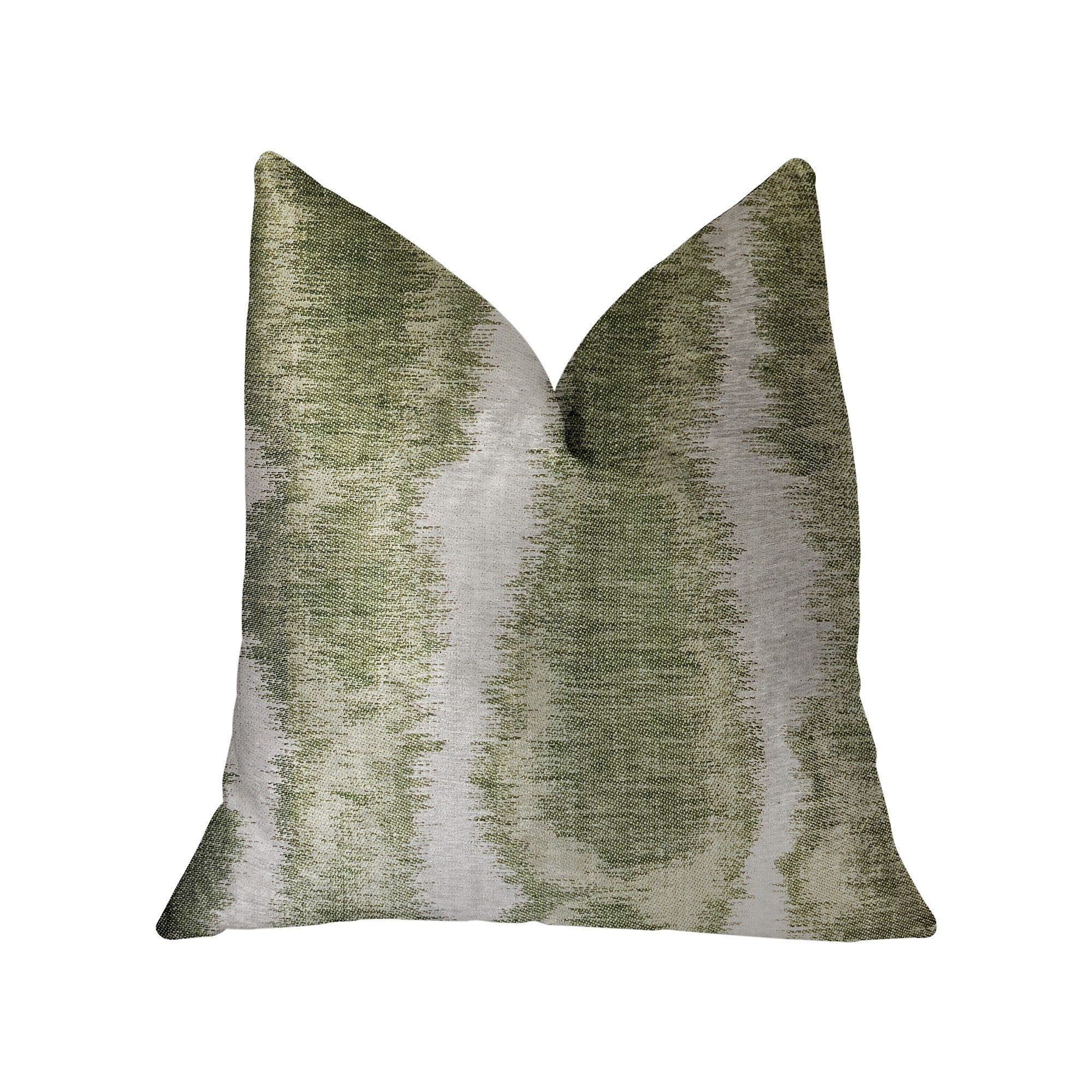 Green Haven Green and Beige Luxury Throw Pillow-0