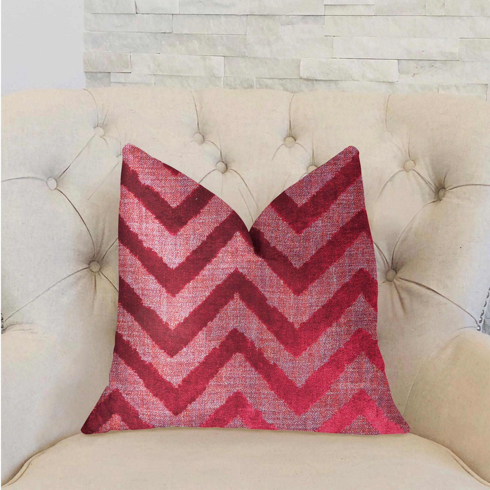 Valentina Red Luxury Throw Pillow-1