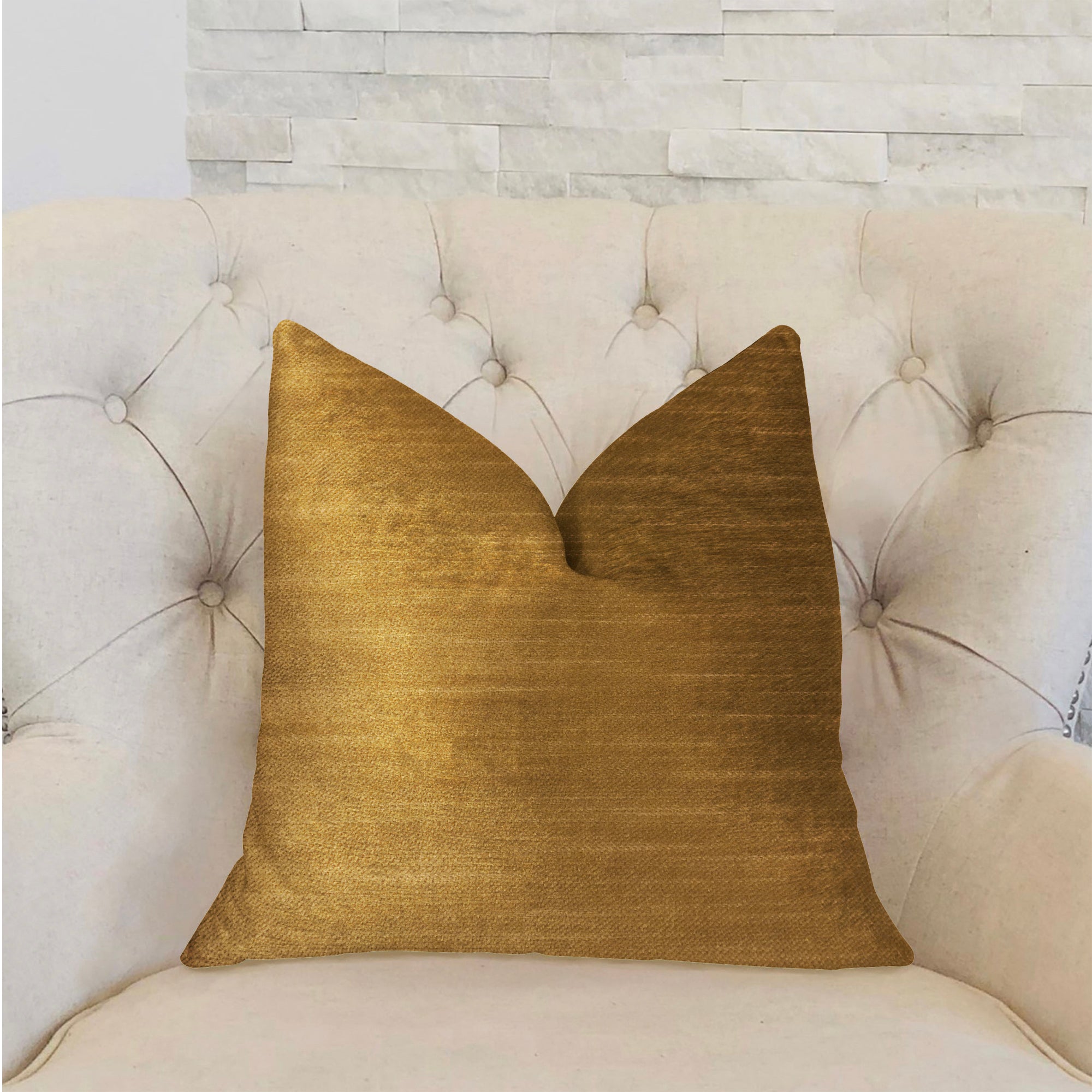 Beverly  Gold Luxury Throw Pillow-1