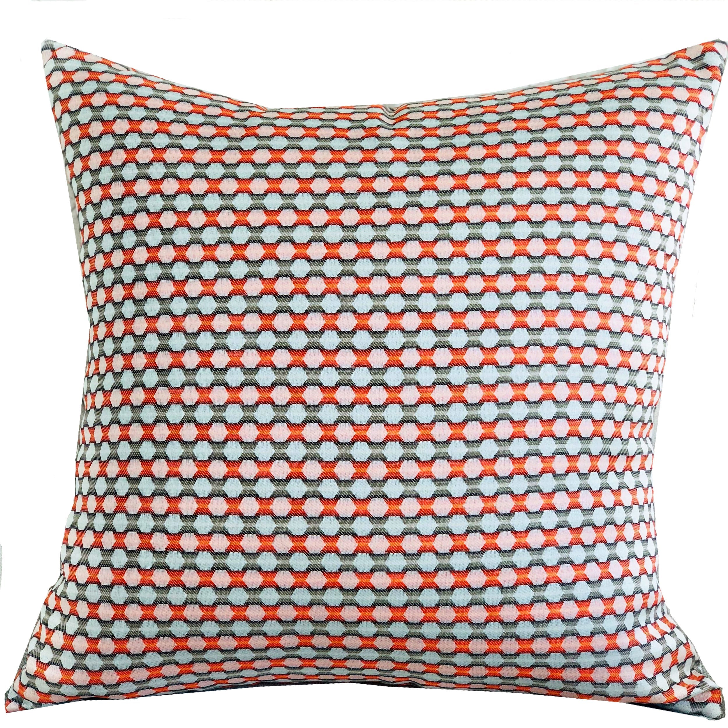 Sunny Cave Orange and Beige Luxury Throw Pillow-0