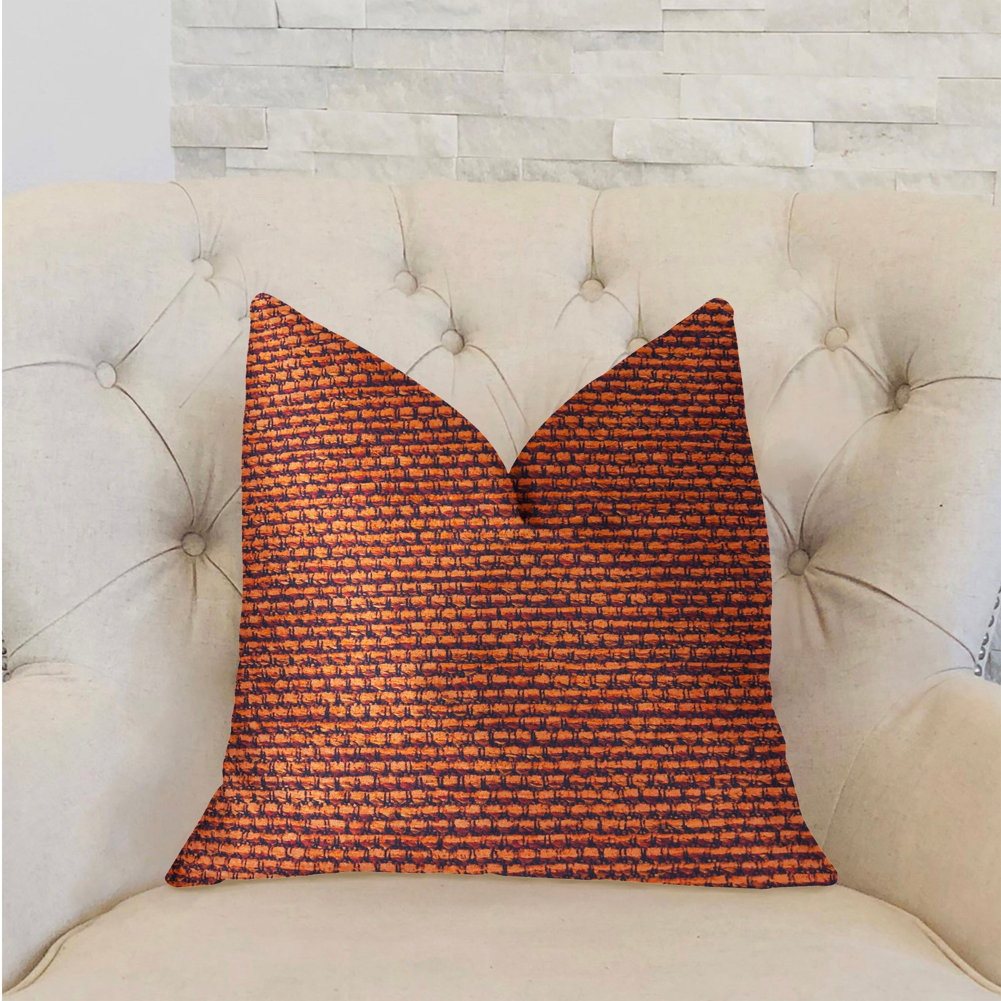 Roseate Orange Luxury Throw Pillow-1