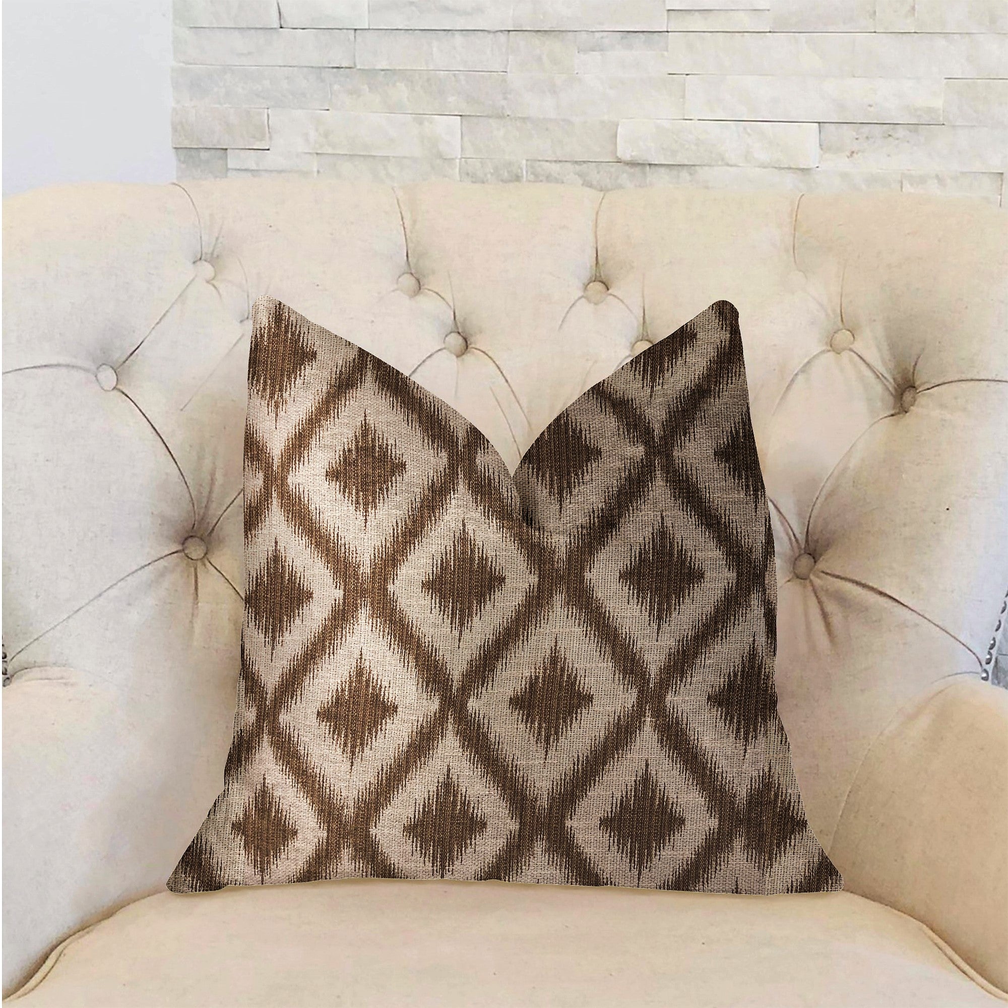 Casa Nova Brown Luxury Throw Pillow-1