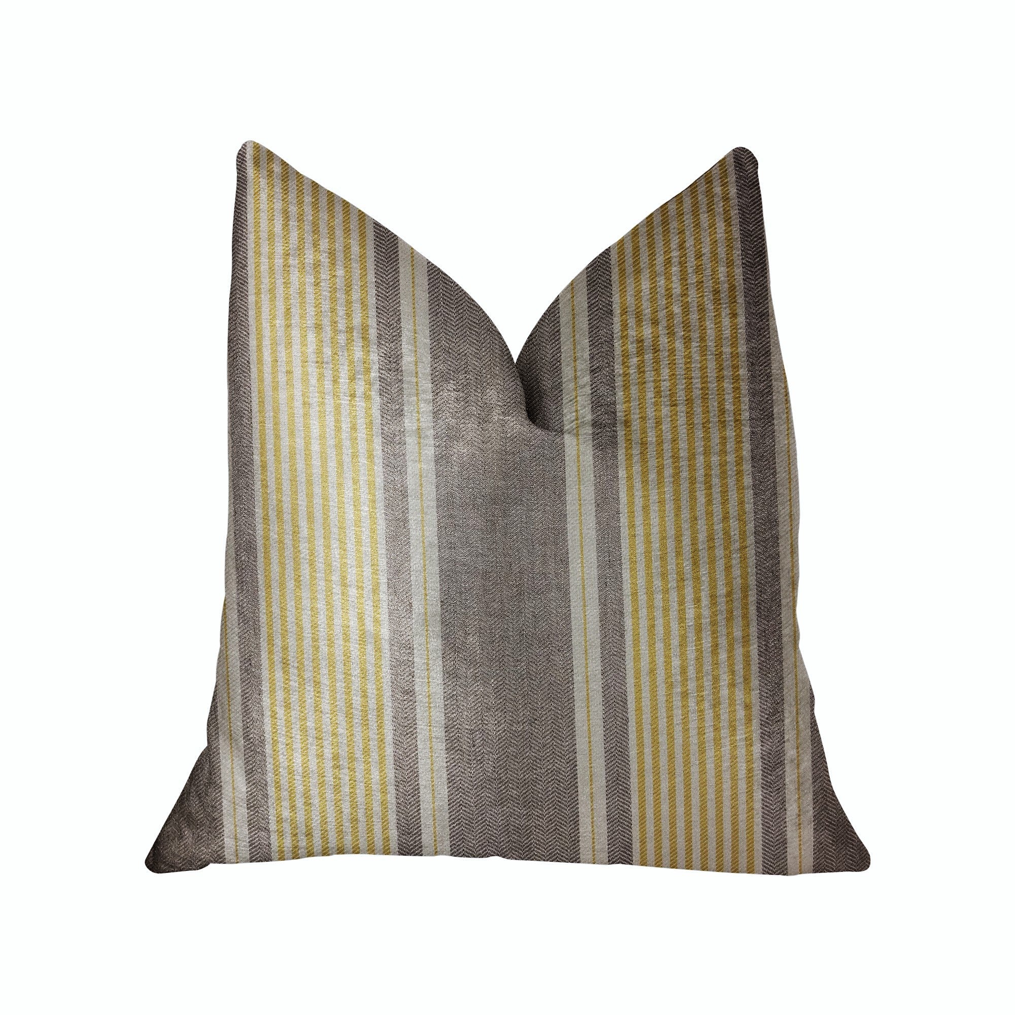 Graceful Bridge Yellow and Gray Luxury Throw Pillow-0