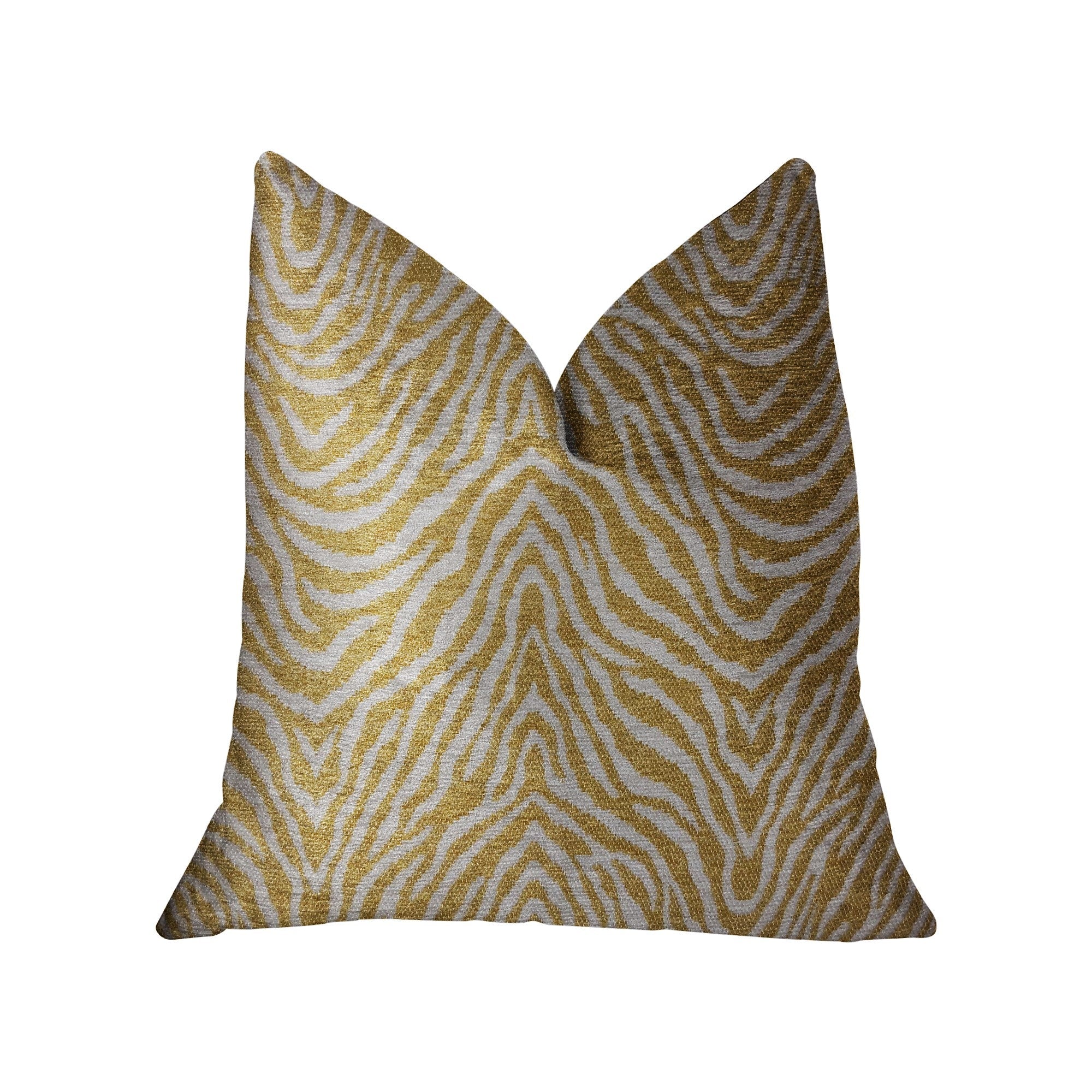 Oasis Waves Yellow and Beige Luxury Throw Pillow-0