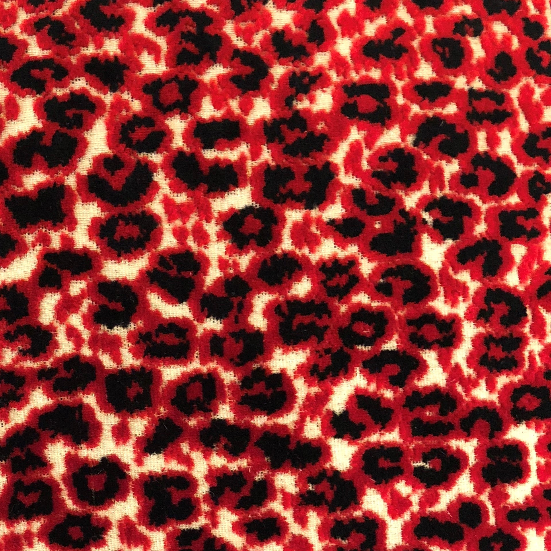 Crimson Cheetah Black and Red Luxury Throw Pillow-2