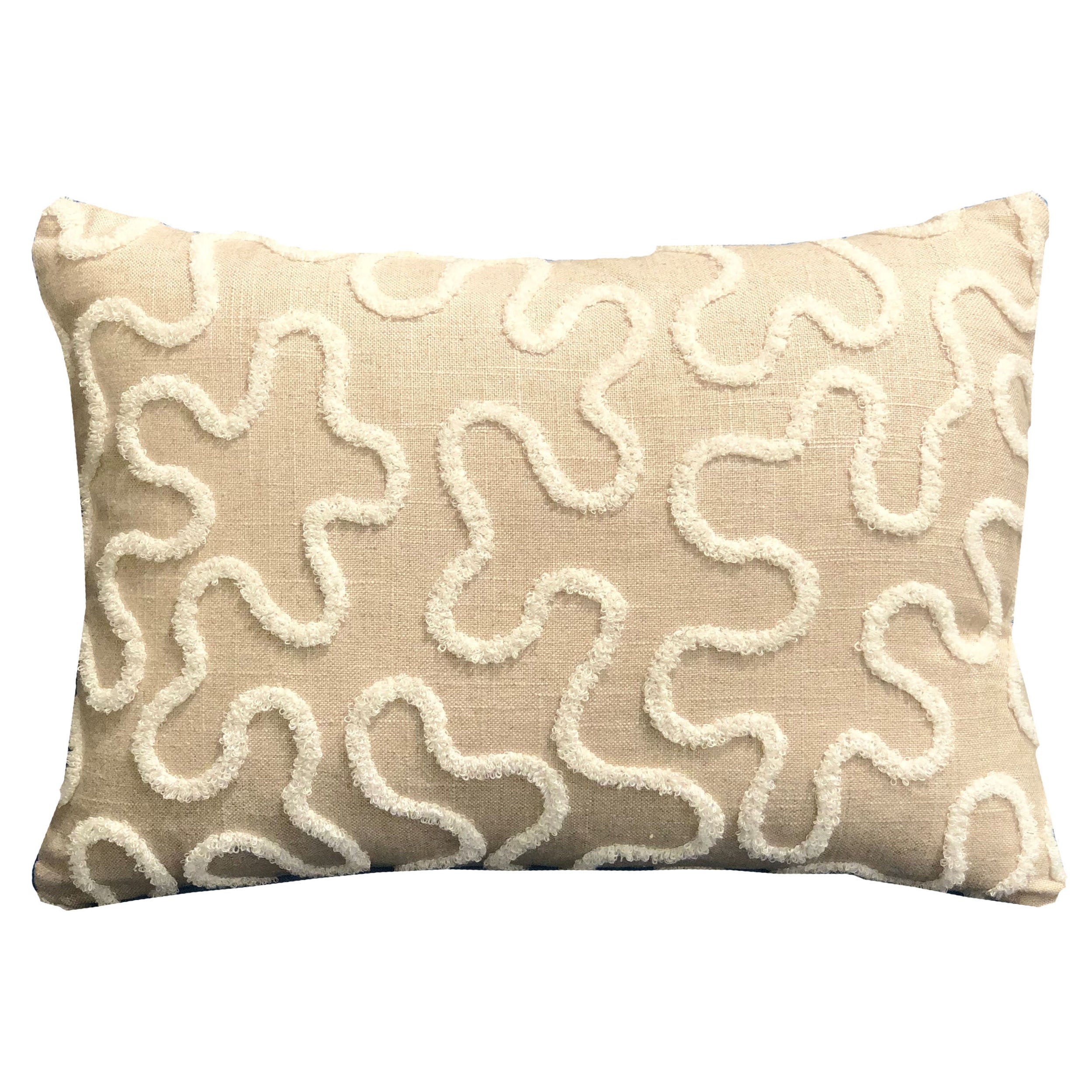 Chandra Taal Beige Geometric Luxury Throw Pillow-0