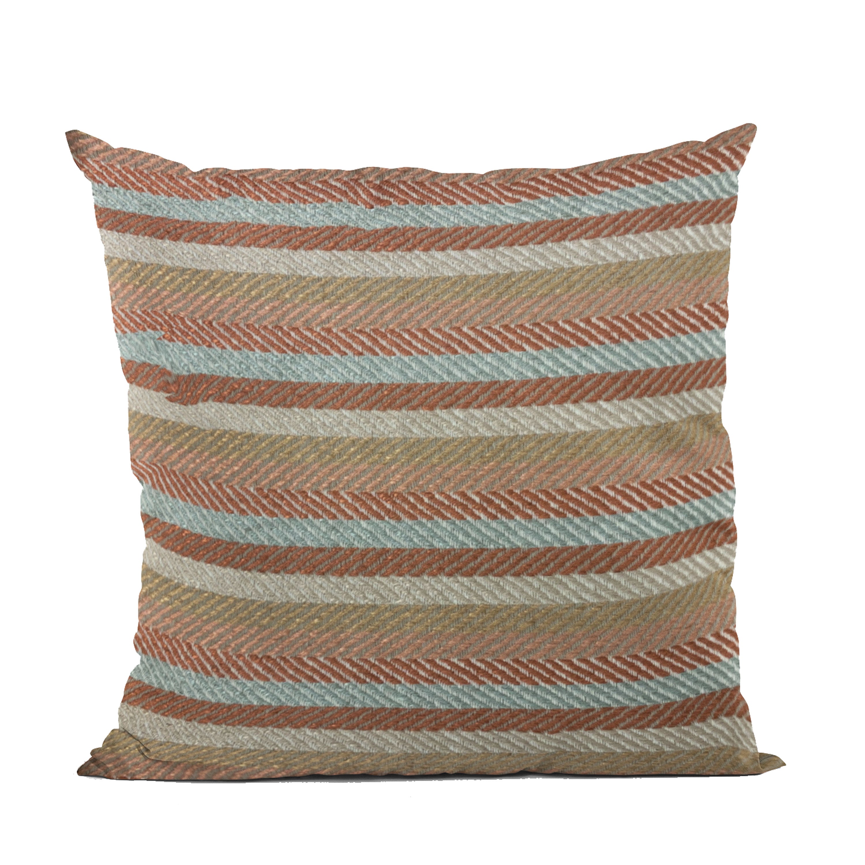 Plutus Brown Tracks Stripe Luxury Throw Pillow-0