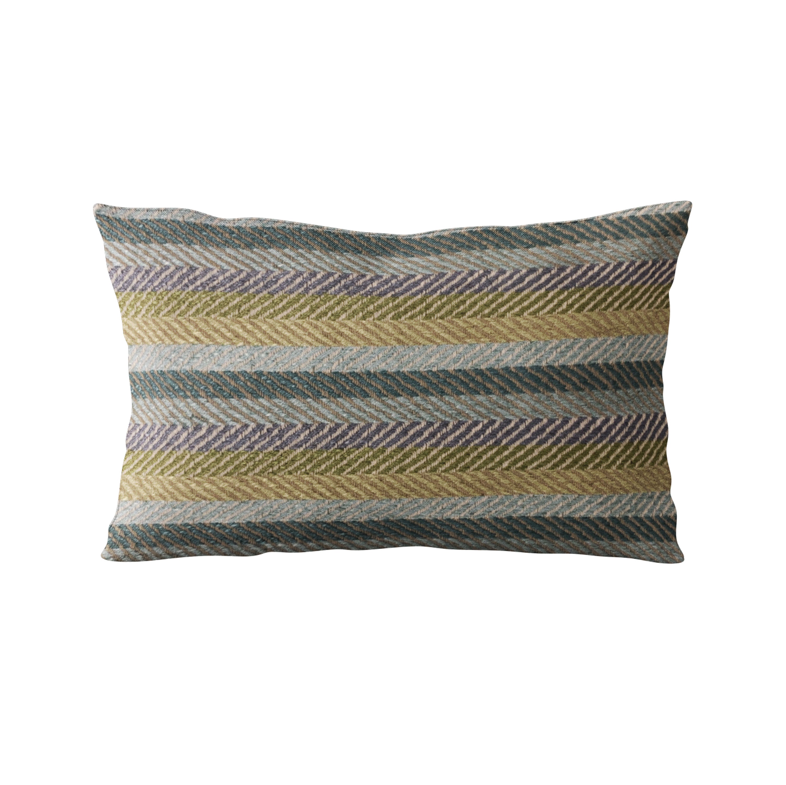 Plutus Blue Tracks Stripe Luxury Throw Pillow-4