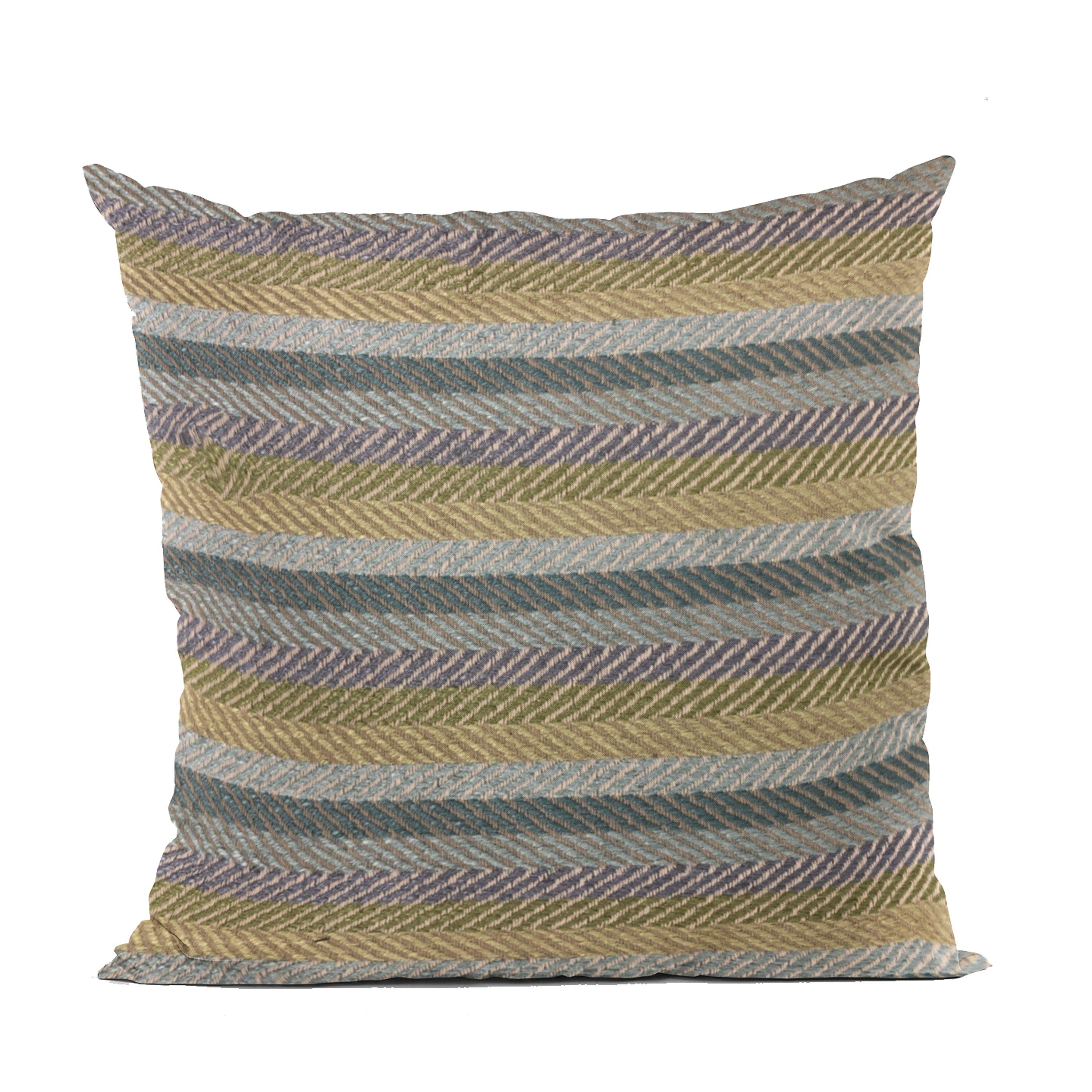 Plutus Blue Tracks Stripe Luxury Throw Pillow-0