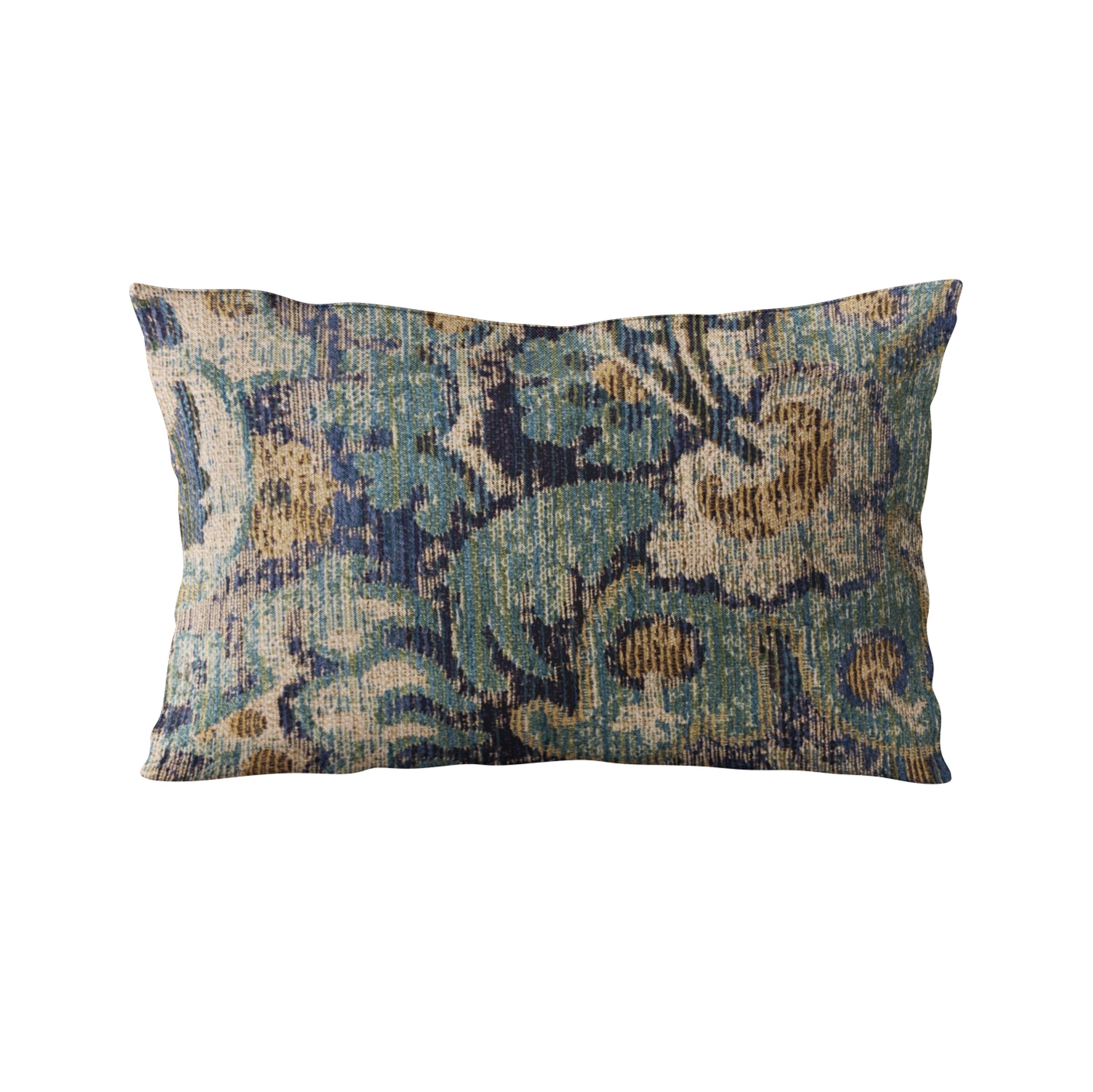 Plutus Blue Amazonian Damask Luxury Throw Pillow-4