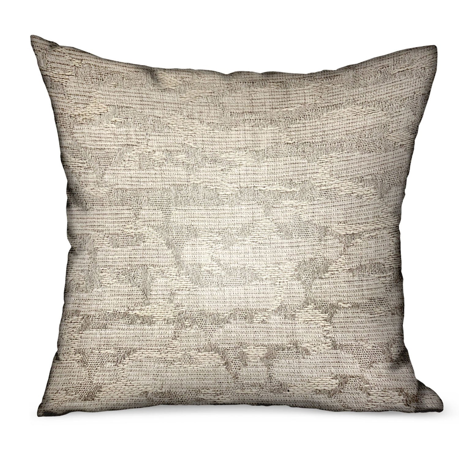 Silvered Rivulet Silver Solid Luxury Outdoor/Indoor Throw Pillow-0