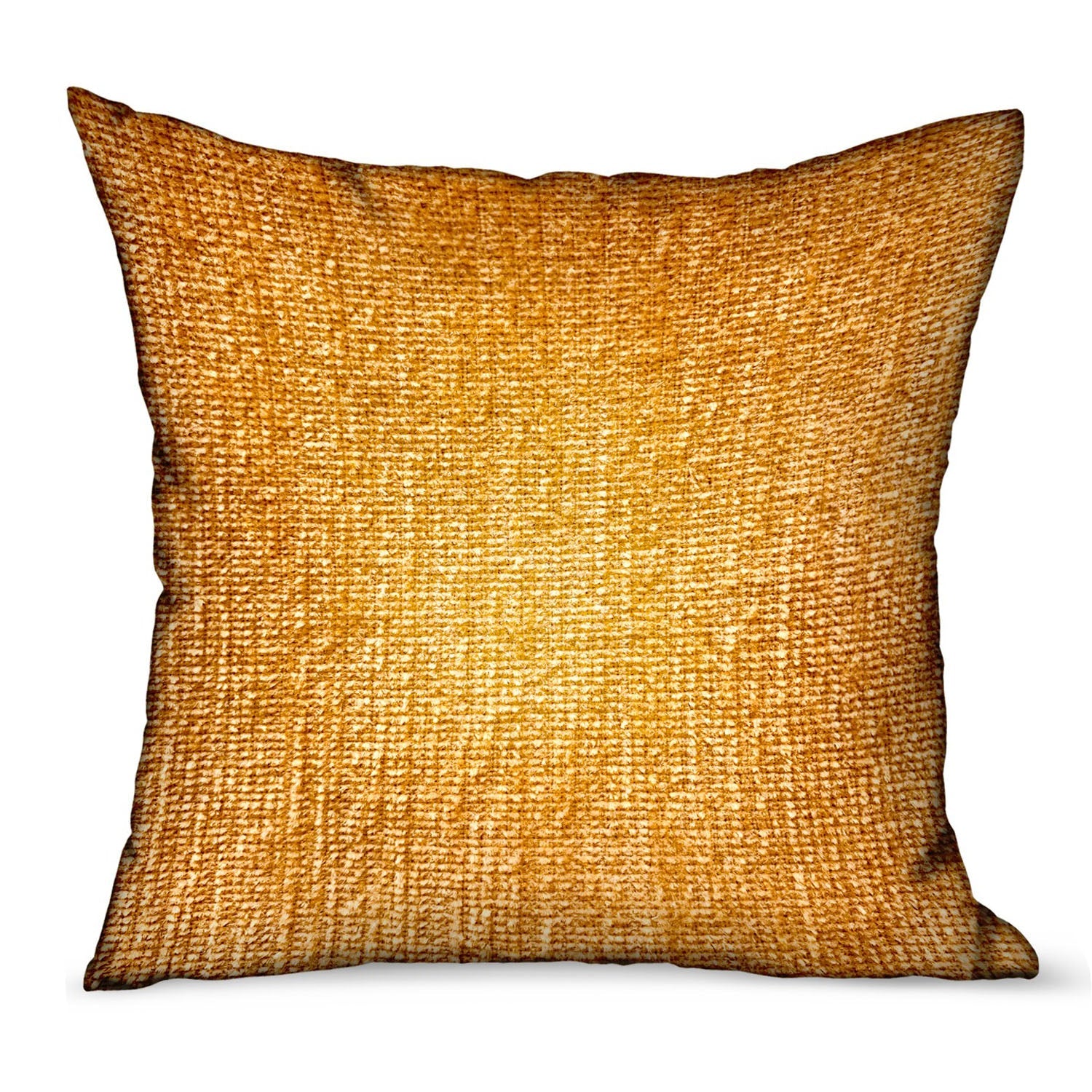 Honey Lust Brown Solid Luxury Outdoor/Indoor Throw Pillow-0