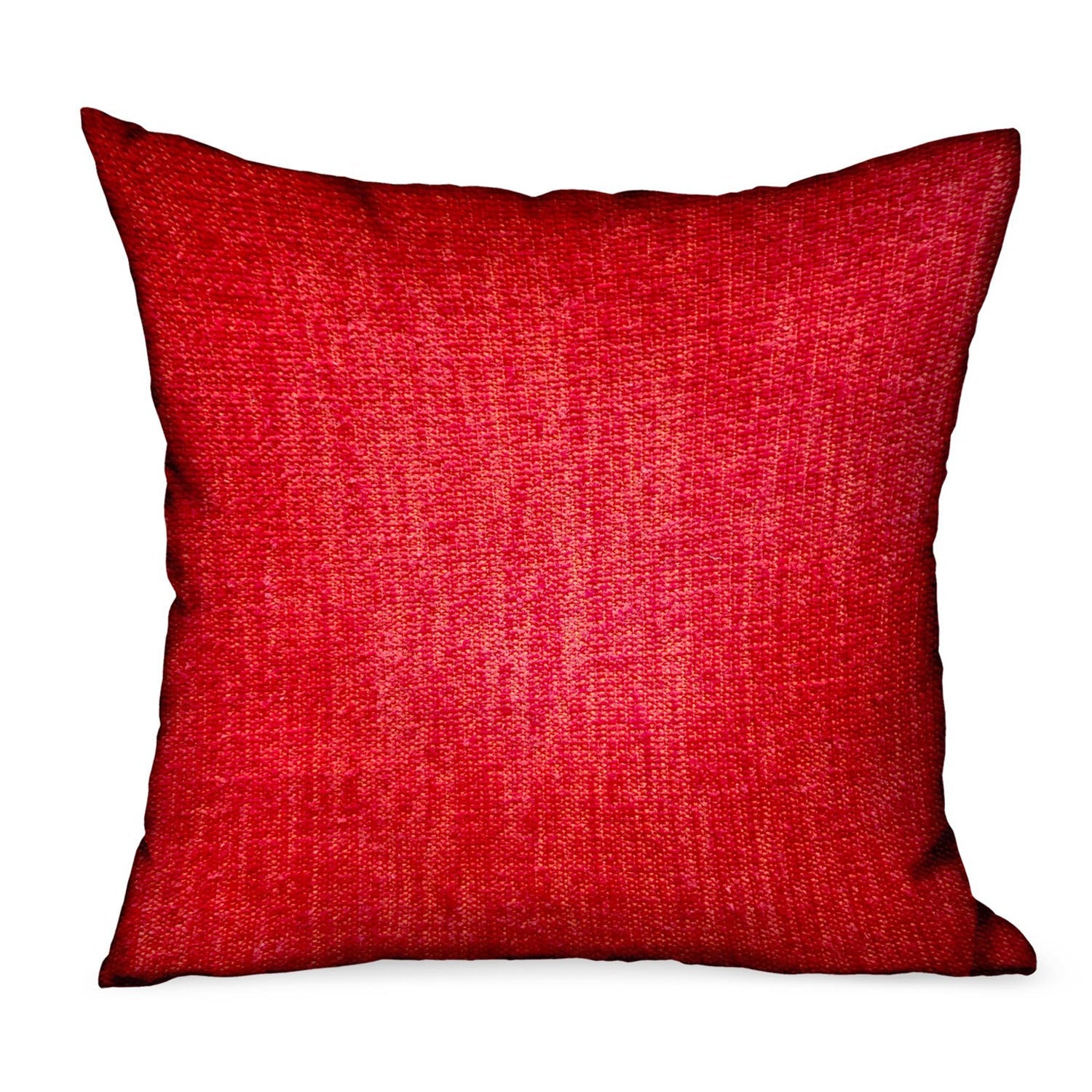 Scarlet Zest Red Solid Luxury Outdoor/Indoor Throw Pillow-0