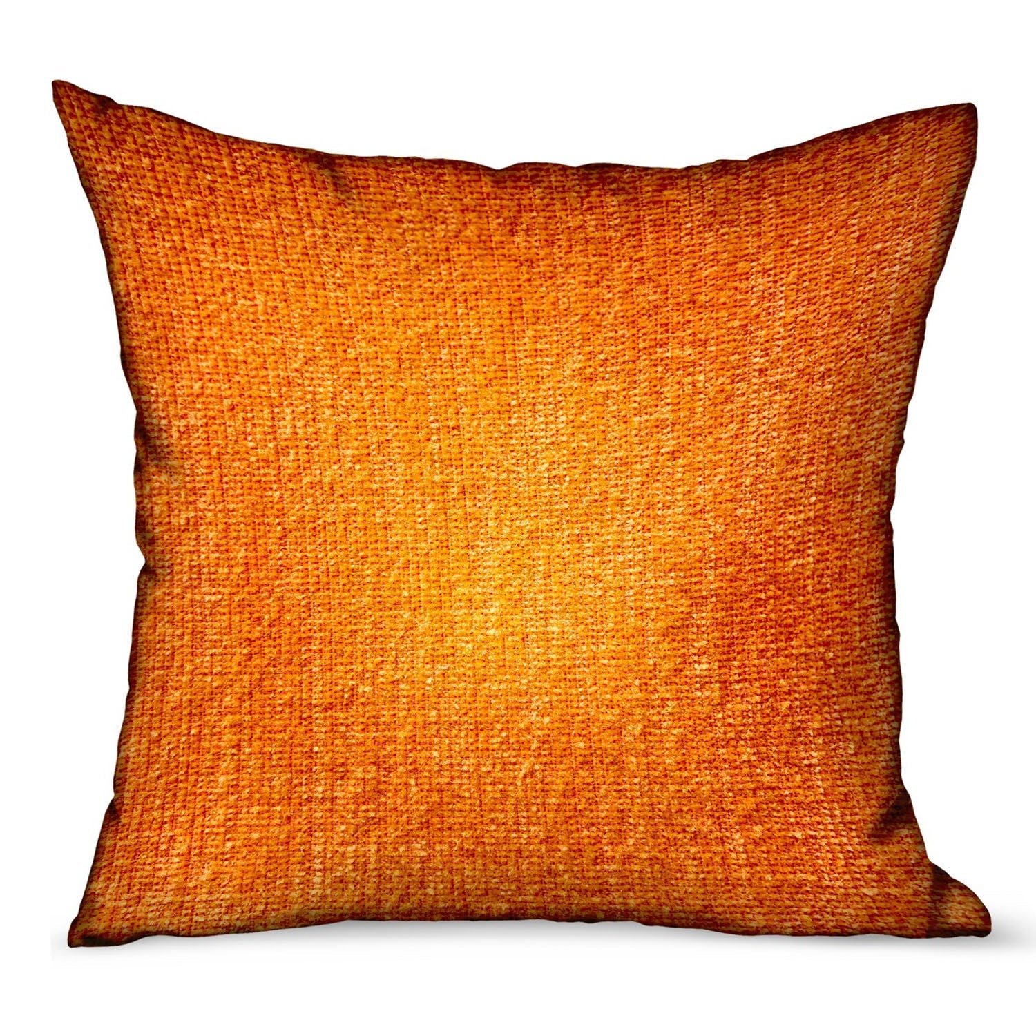 Bittersweet Ember Orange Solid Luxury Outdoor/Indoor Throw Pillow-0