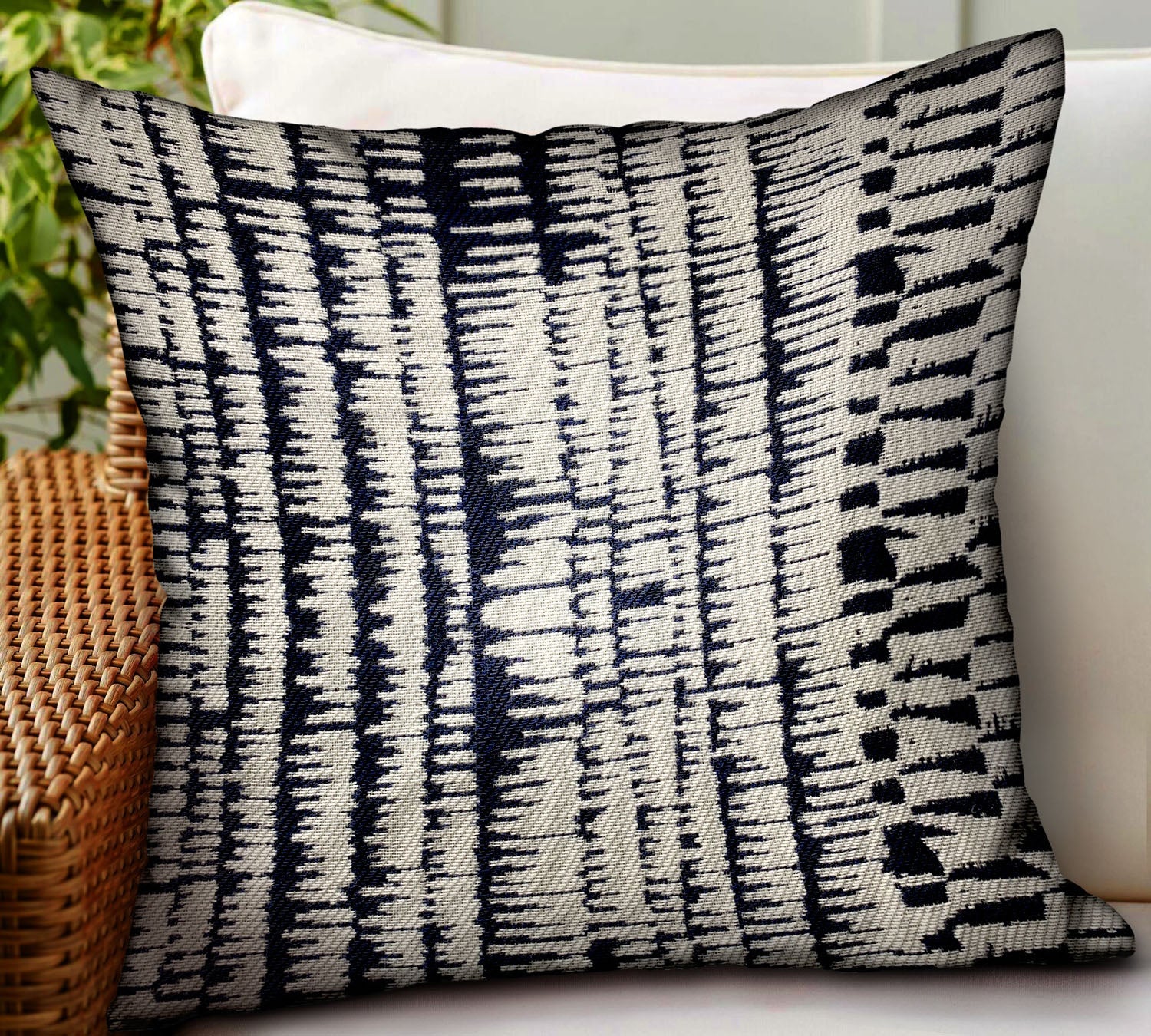 Radiant Beryl Blue Abstract Luxury Outdoor/Indoor Throw Pillow-1