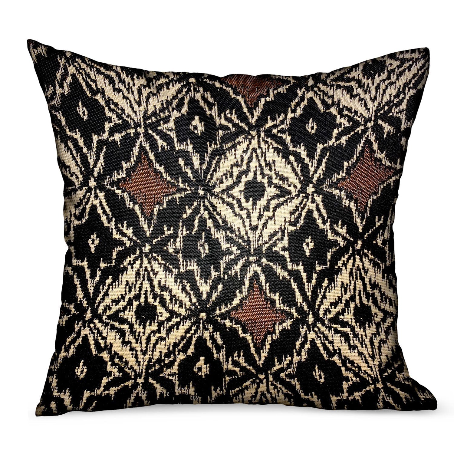 Daliah Ice Black Chevron Luxury Outdoor/Indoor Throw Pillow-0