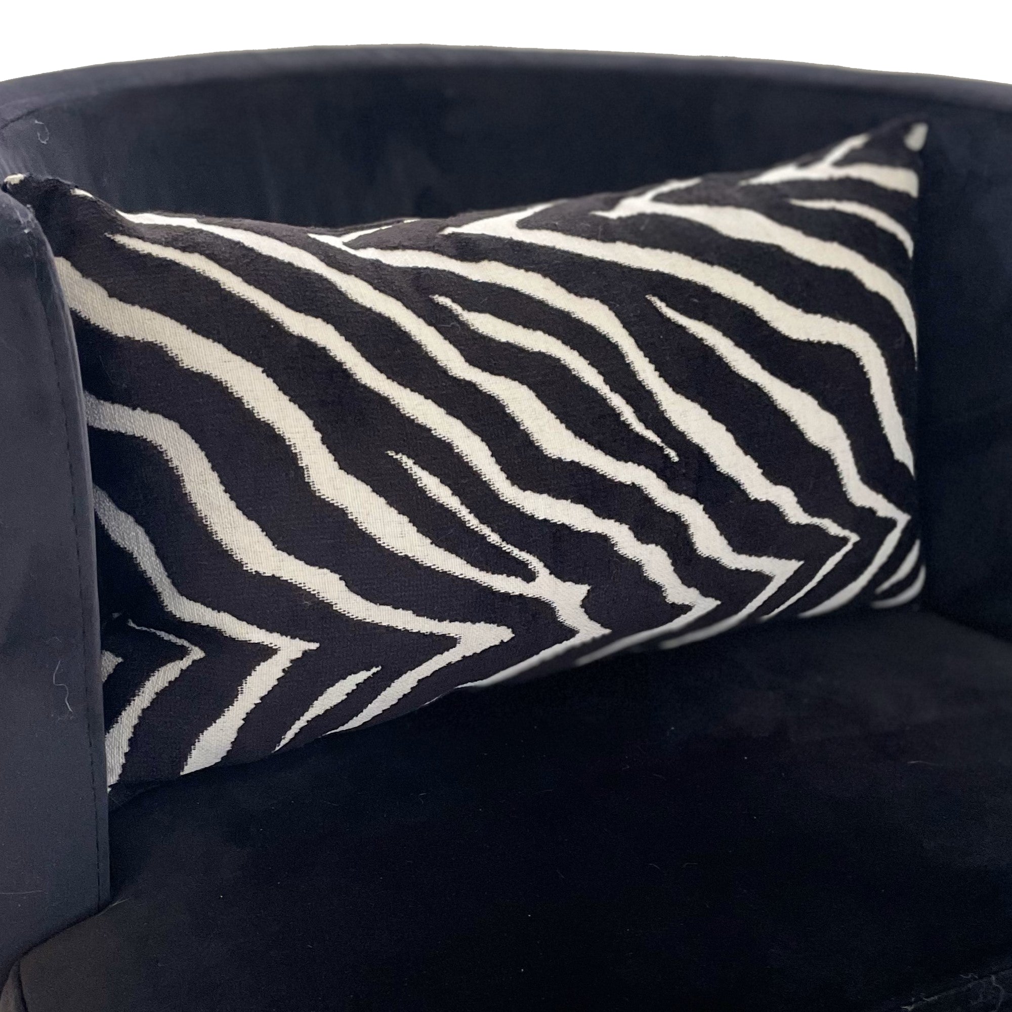 Raven Palm Black Geometric Luxury Outdoor/Indoor Throw Pillow-1