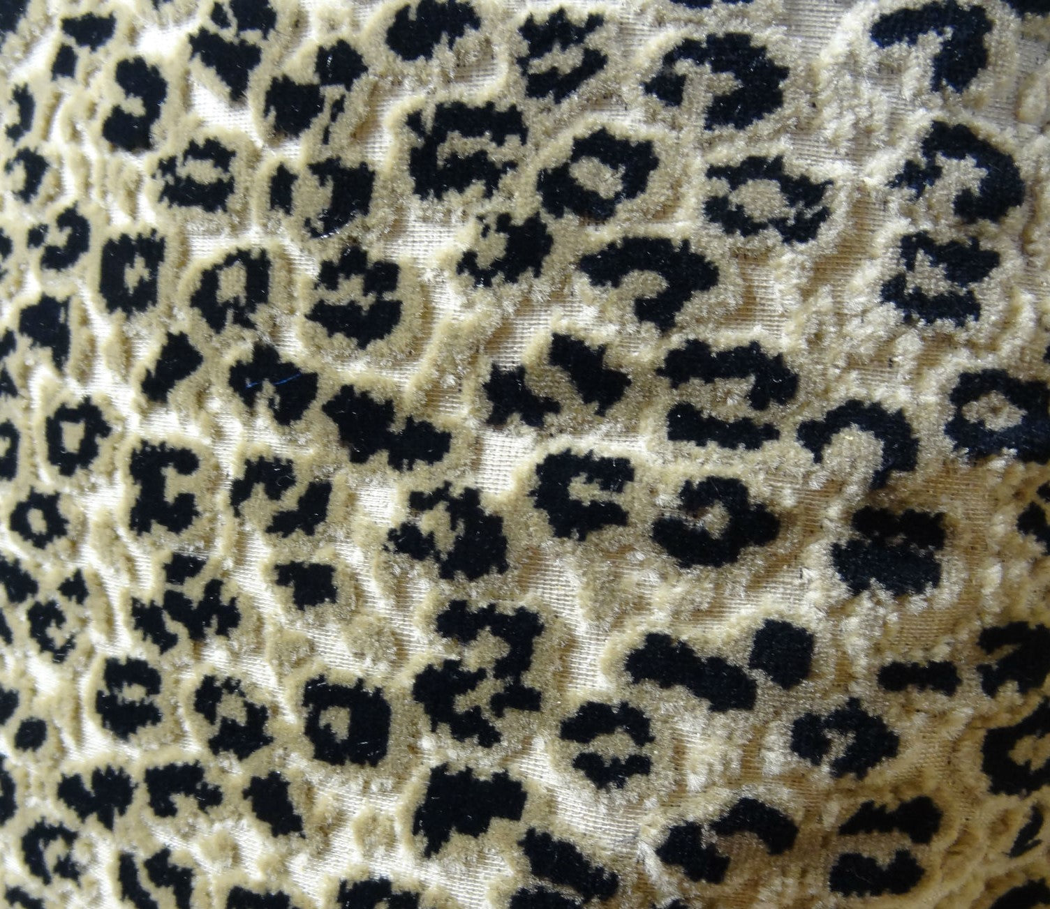 Wild Cheetah Taupe and Black Handmade Luxury Pillow-2