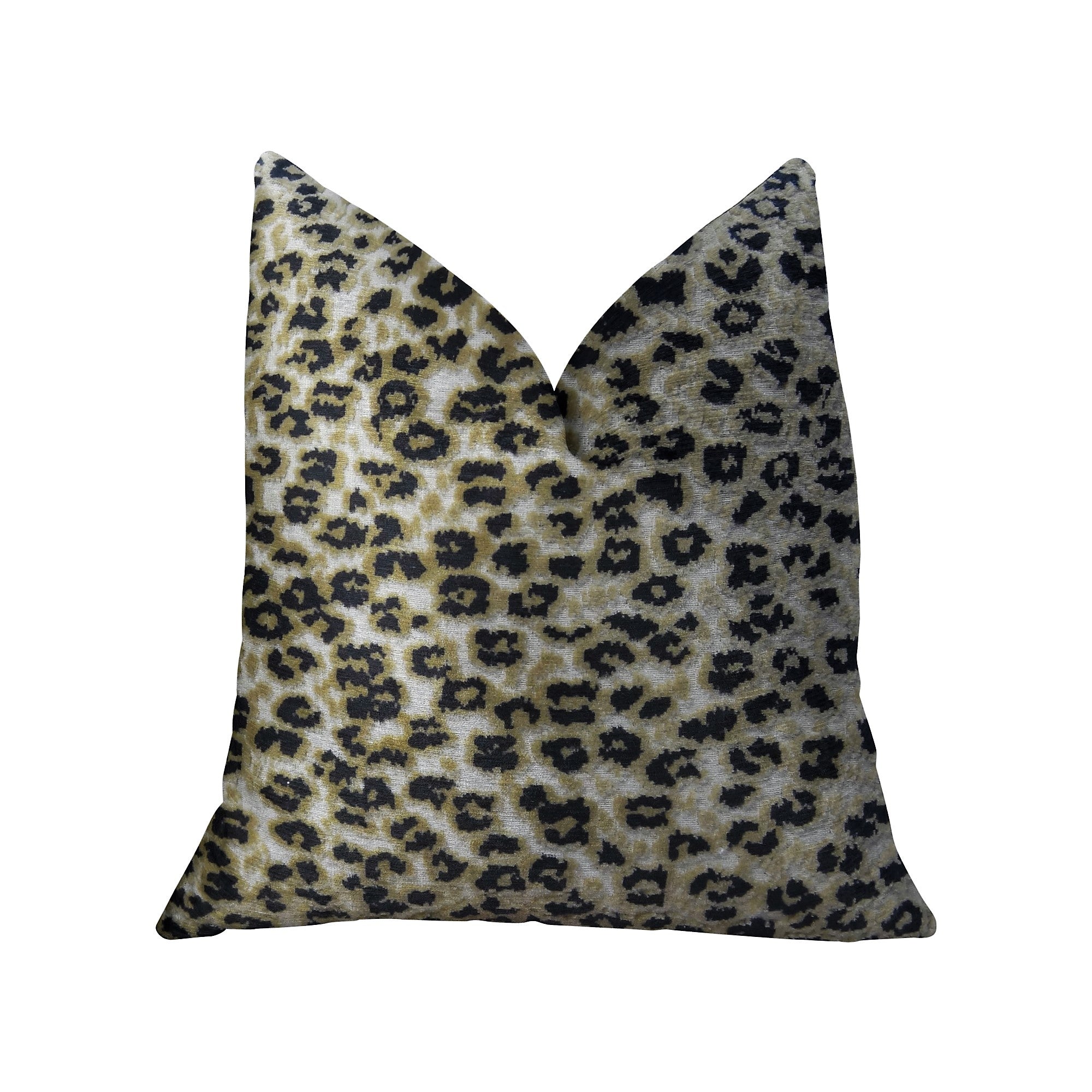 Wild Cheetah Taupe and Black Handmade Luxury Pillow-0