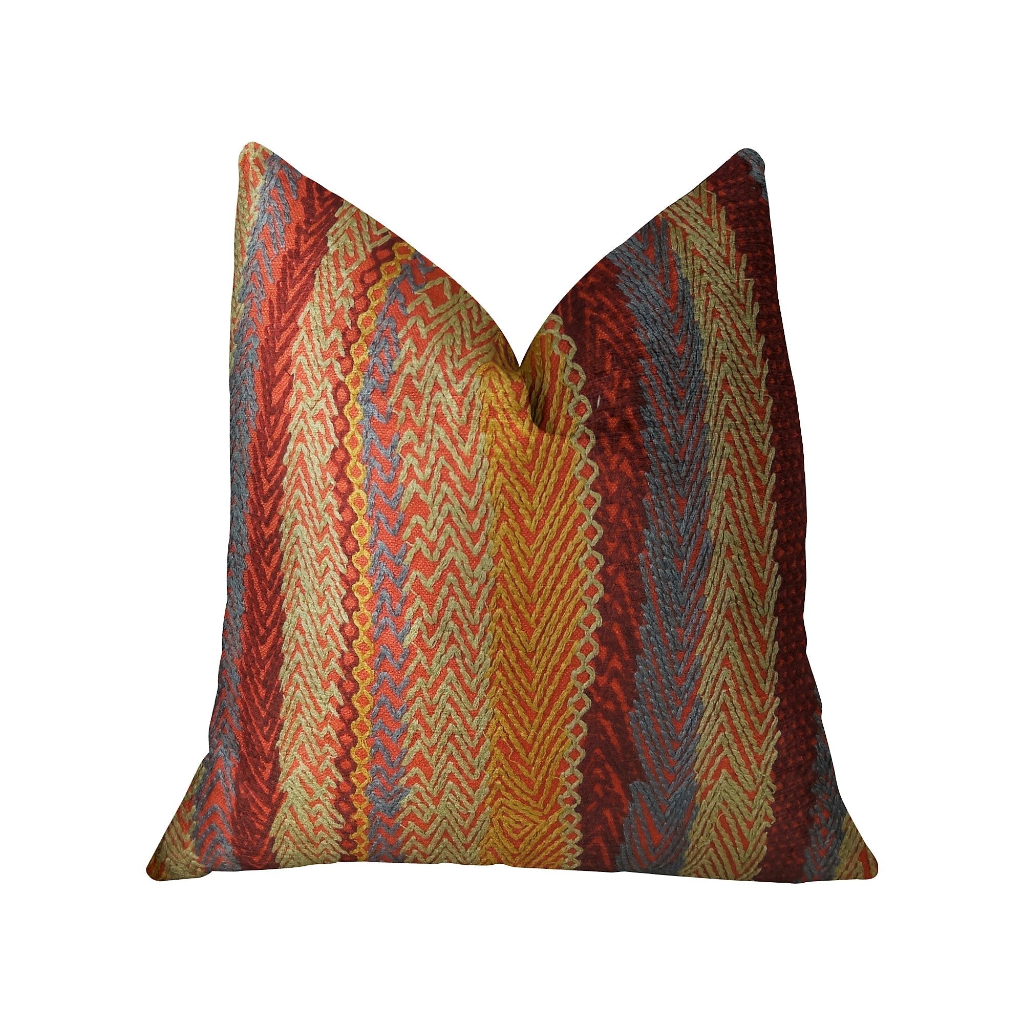 Red Sand Red Blue and Orange Handmade Luxury Pillow-0