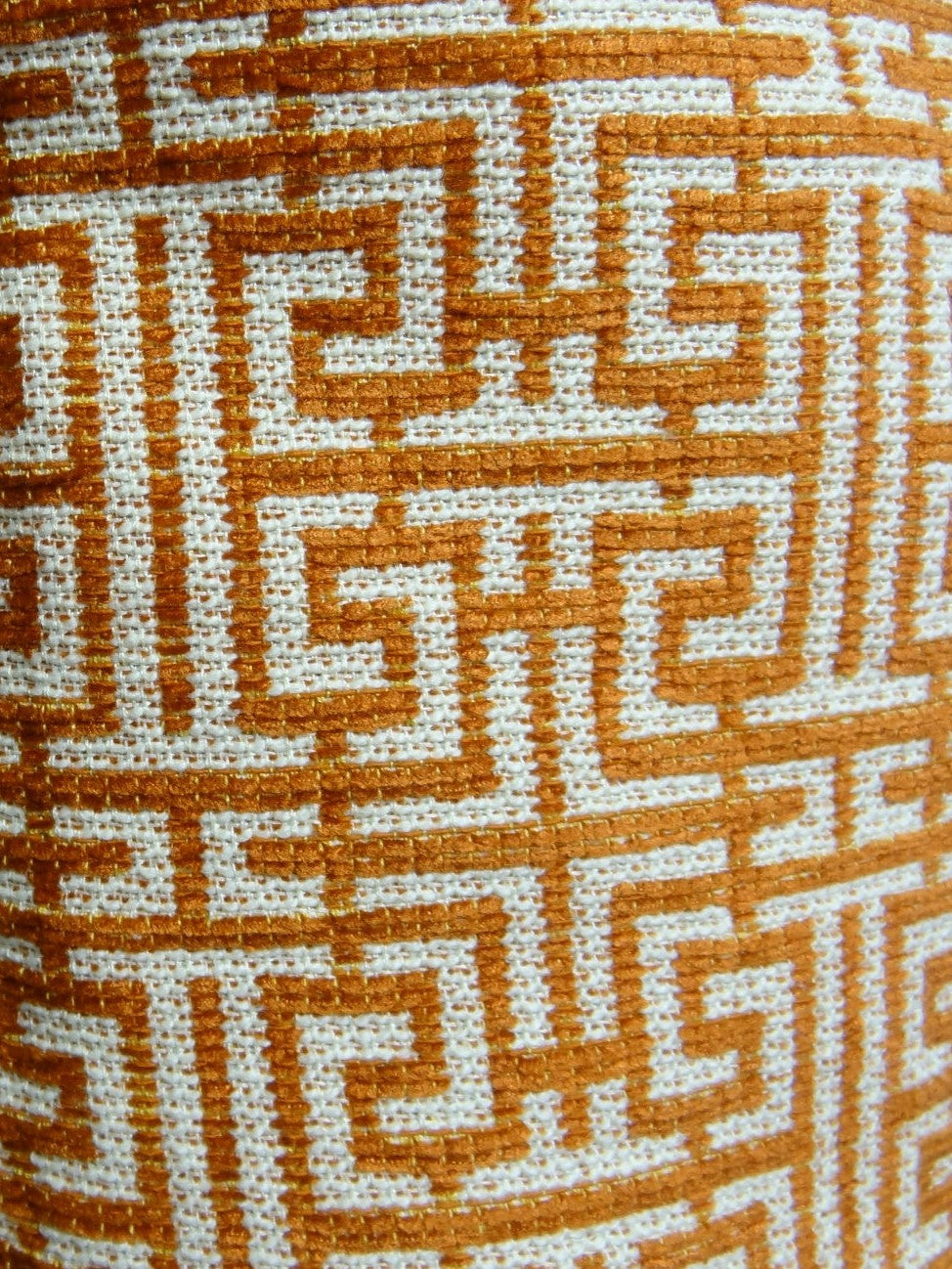 Crossroad Orange and Ivory Handmade Luxury Pillow-2