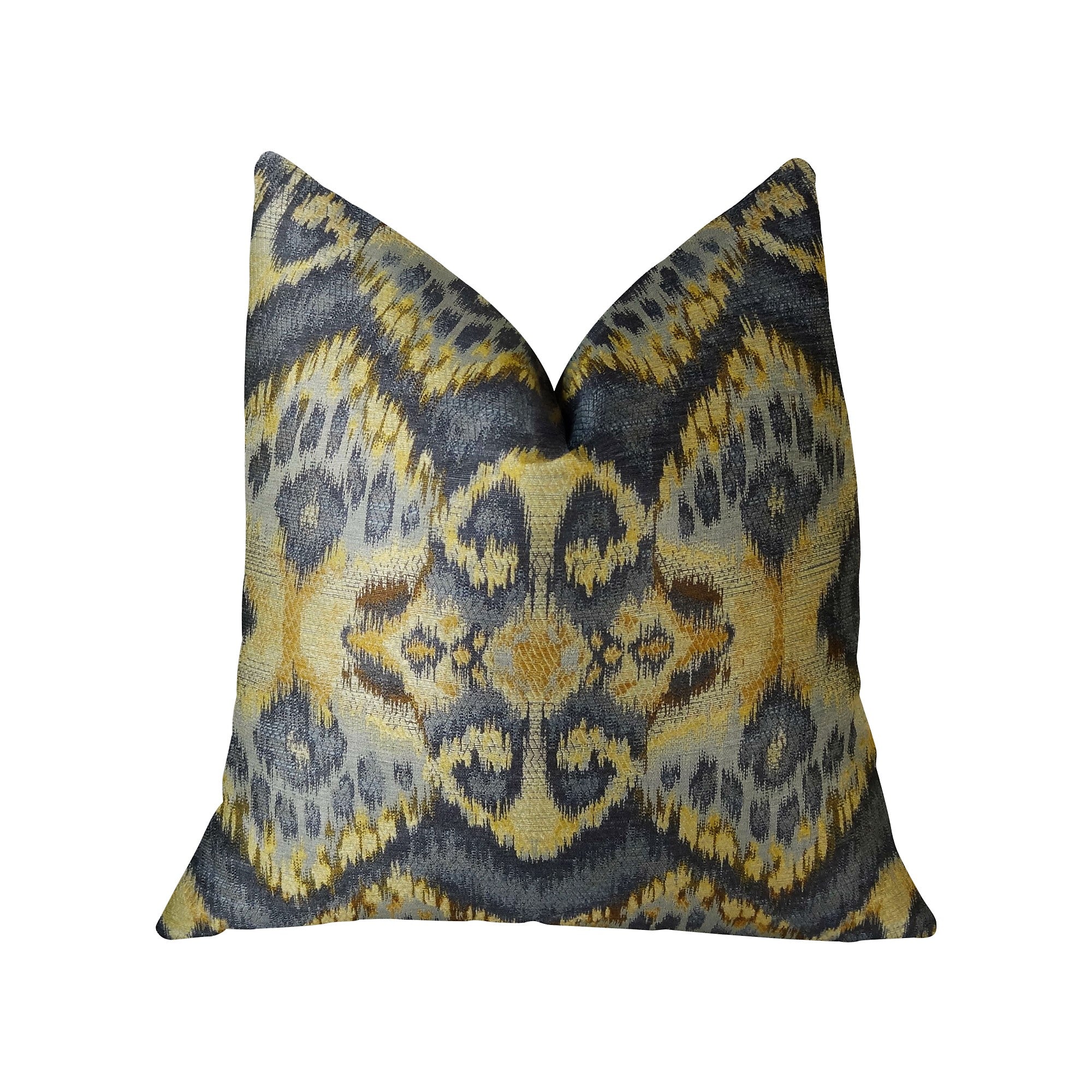 Sacred Pixie Blue Navy and Taupe Handmade Luxury Pillow-0