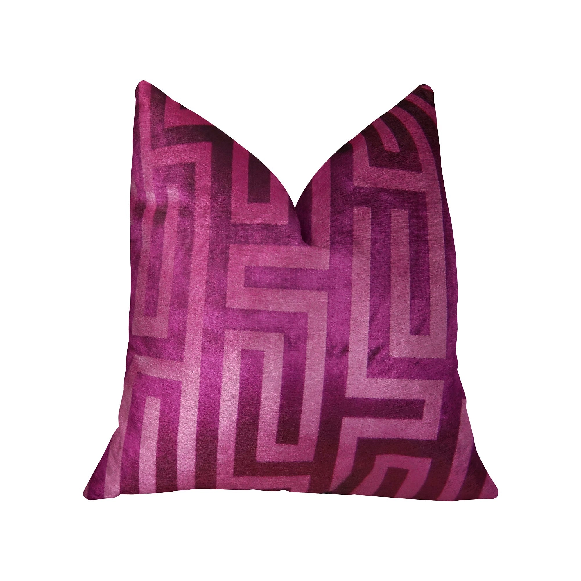 Velvet Maze Runner Fuchsia Handmade Luxury Pillow-0