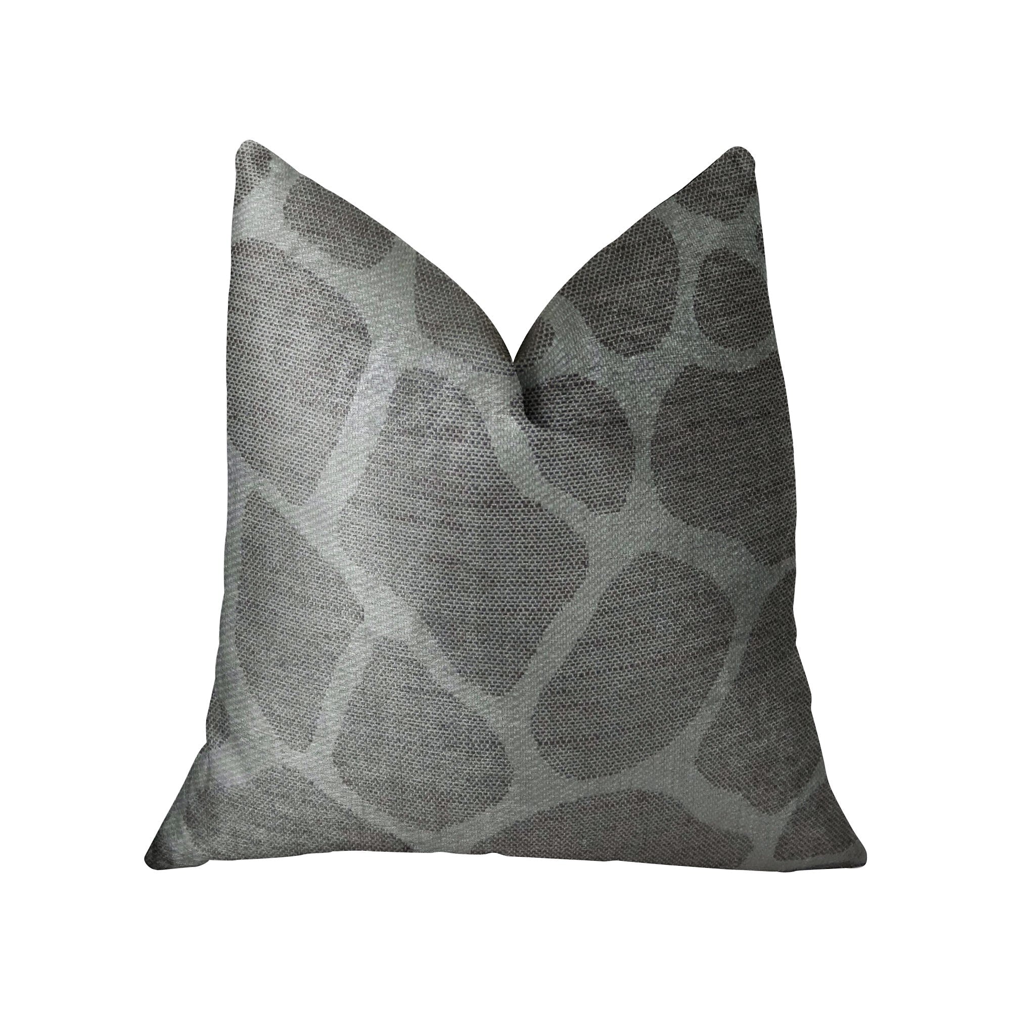 Soft Giraffe Gray and White Handmade Luxury Pillow-0