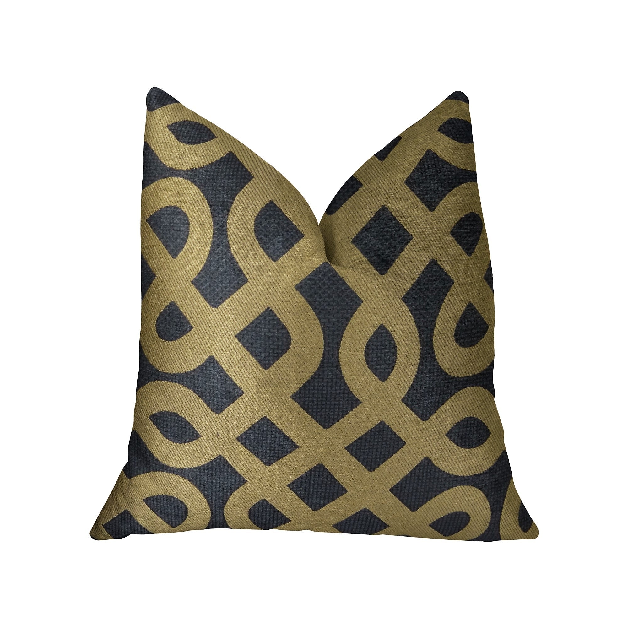 Golden Maze Black and Gold Handmade Luxury Pillow-0