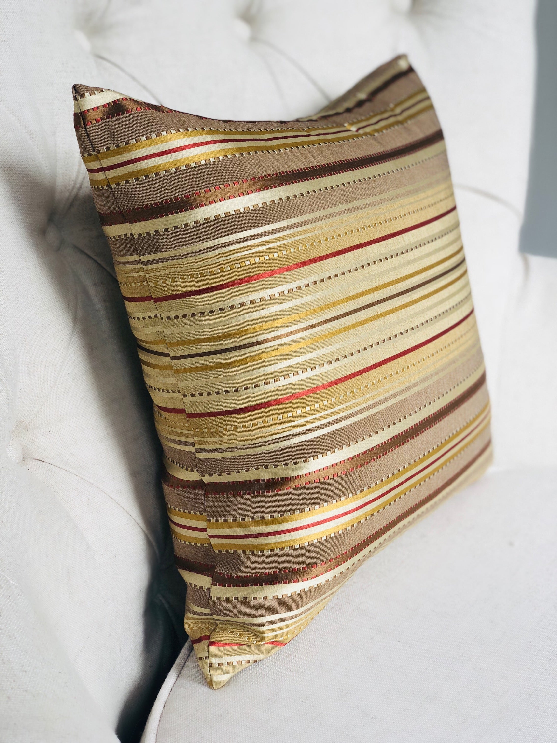 Macedonia Gold Red and Silver Handmade Luxury Pillow-2