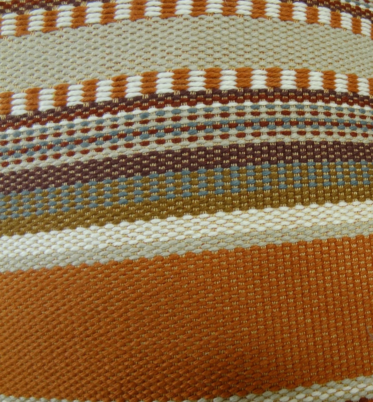 South Shore Amber Orange Olive and Cream Handmade Luxury Pillow-2