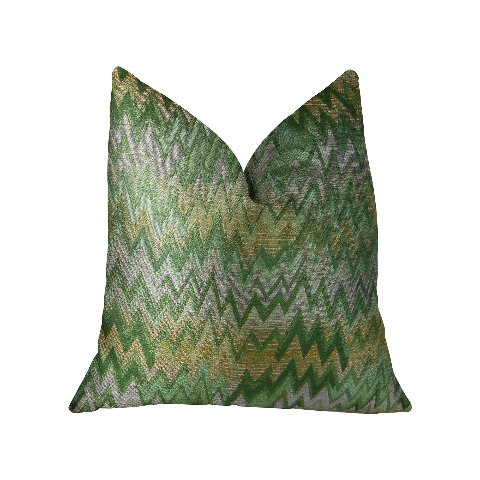 Green Fair Green Citrine and Taupe Handmade Luxury Pillow-0