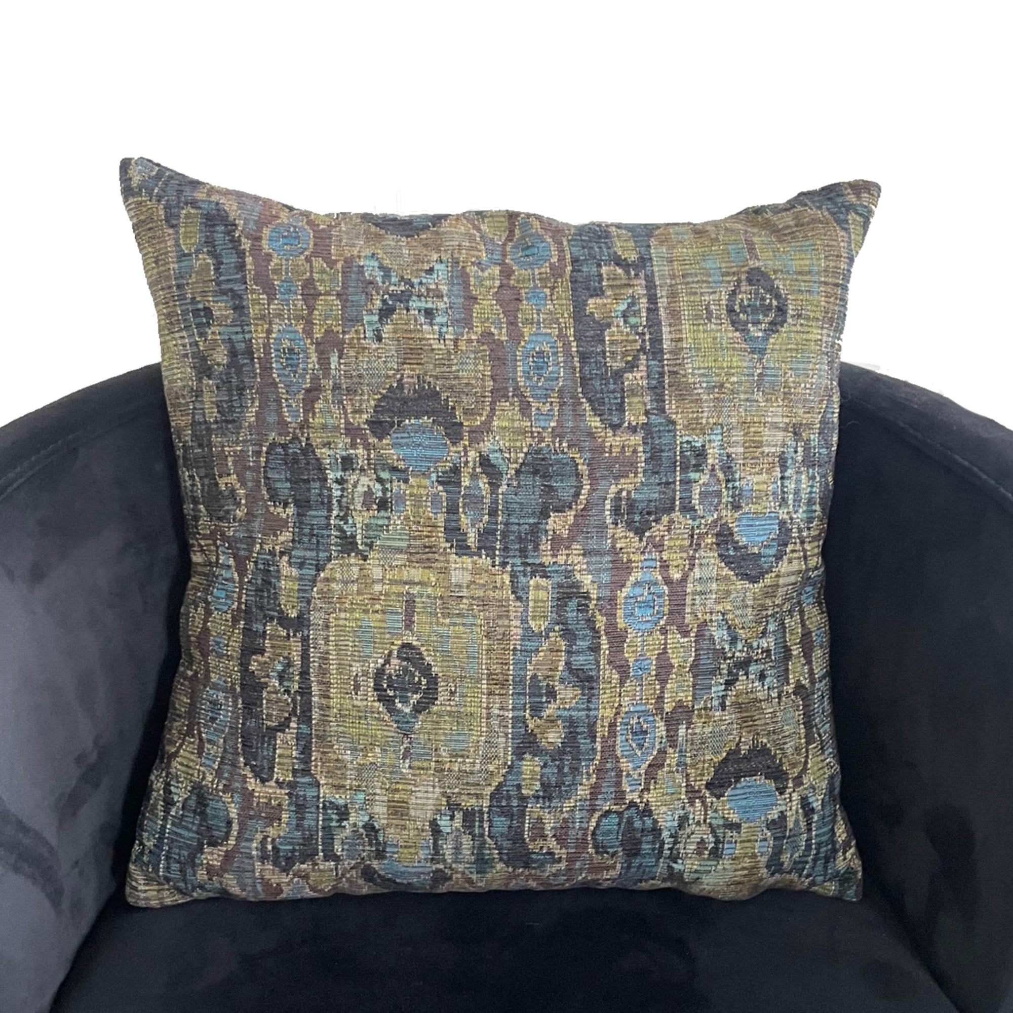 Sonoma Canyon Green Navy and Blue Handmade Luxury Pillow-3