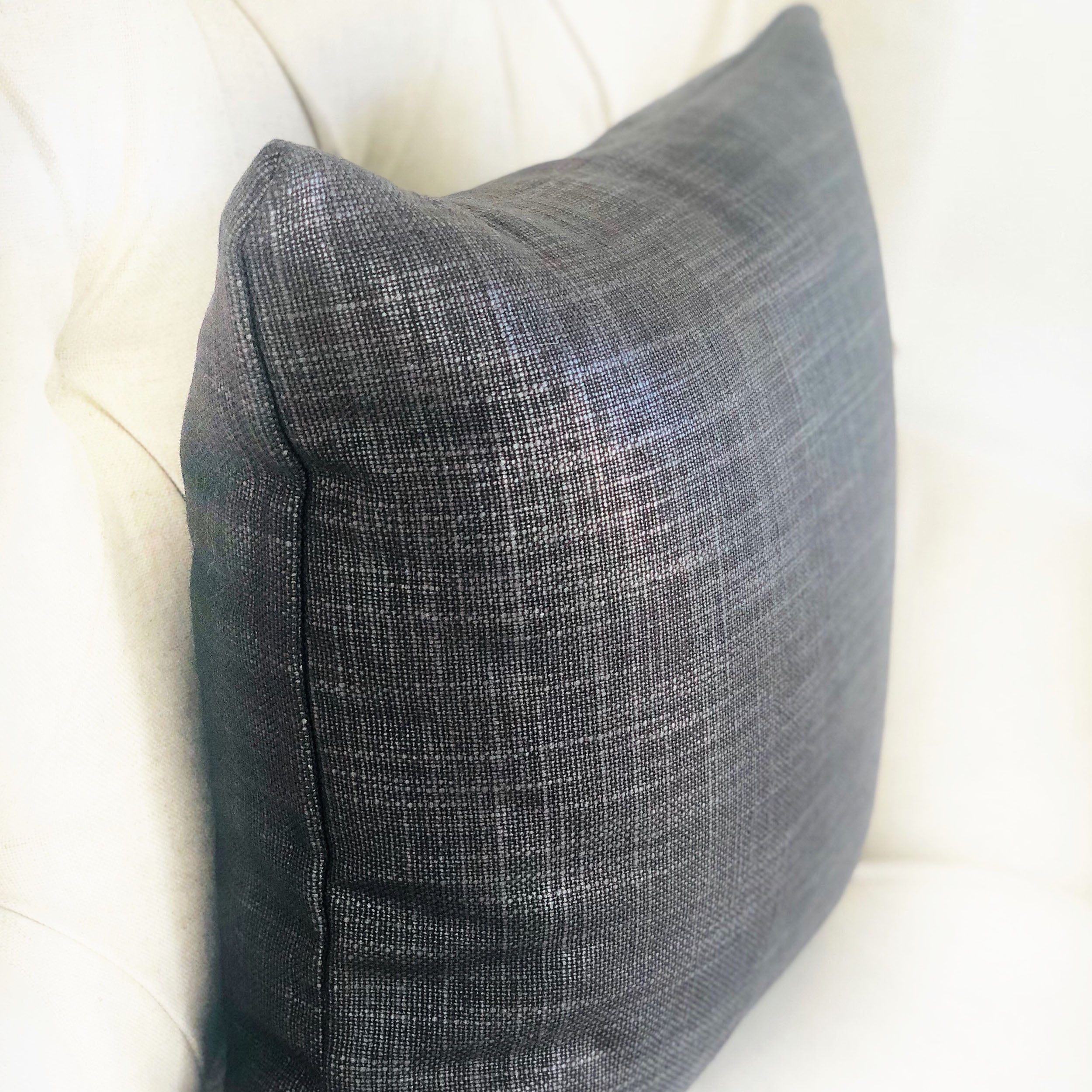 Ashland Glazed Gray Handmade Luxury Pillow-2